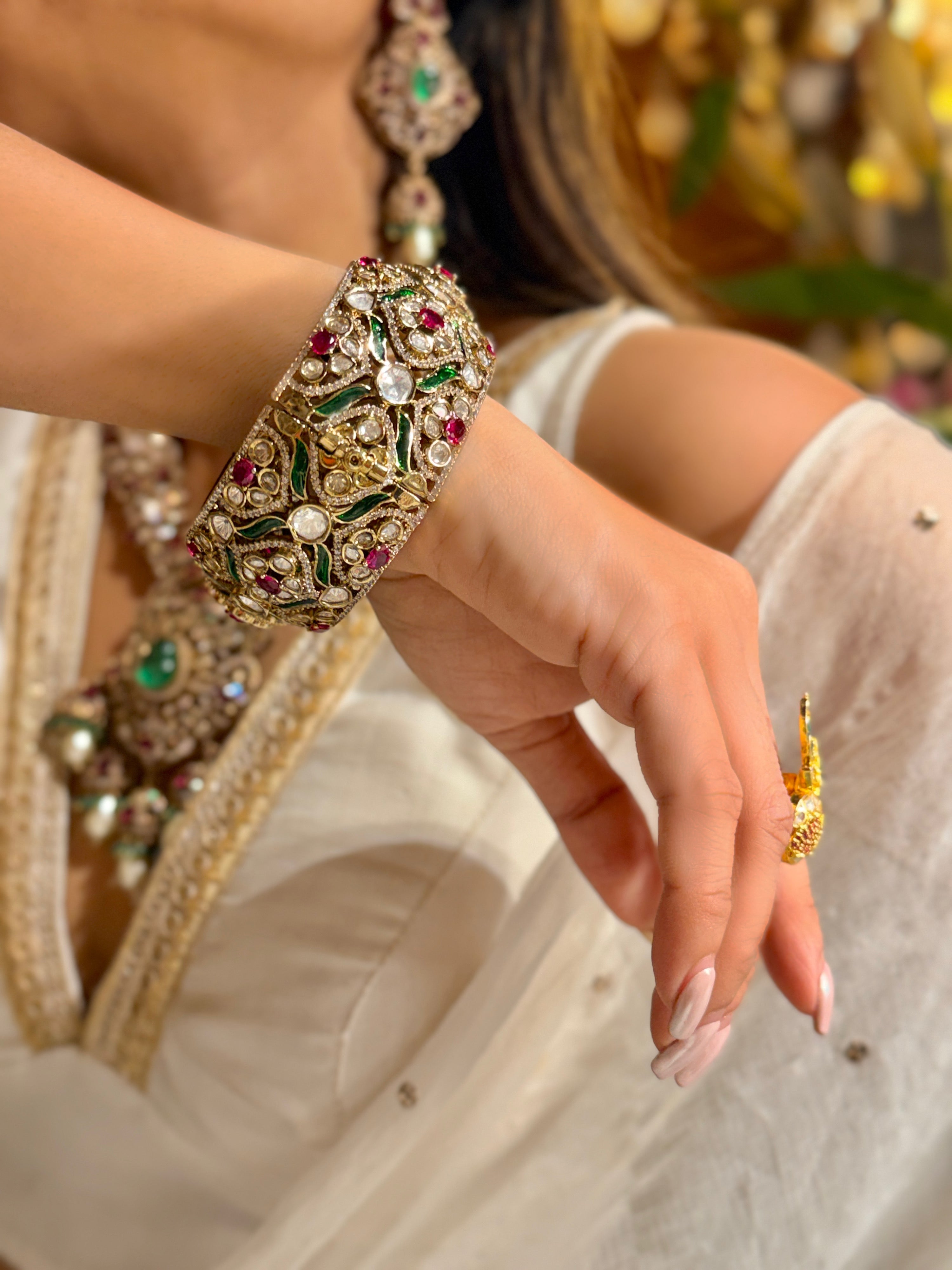 Stuti Ruby-Emerald Bangle