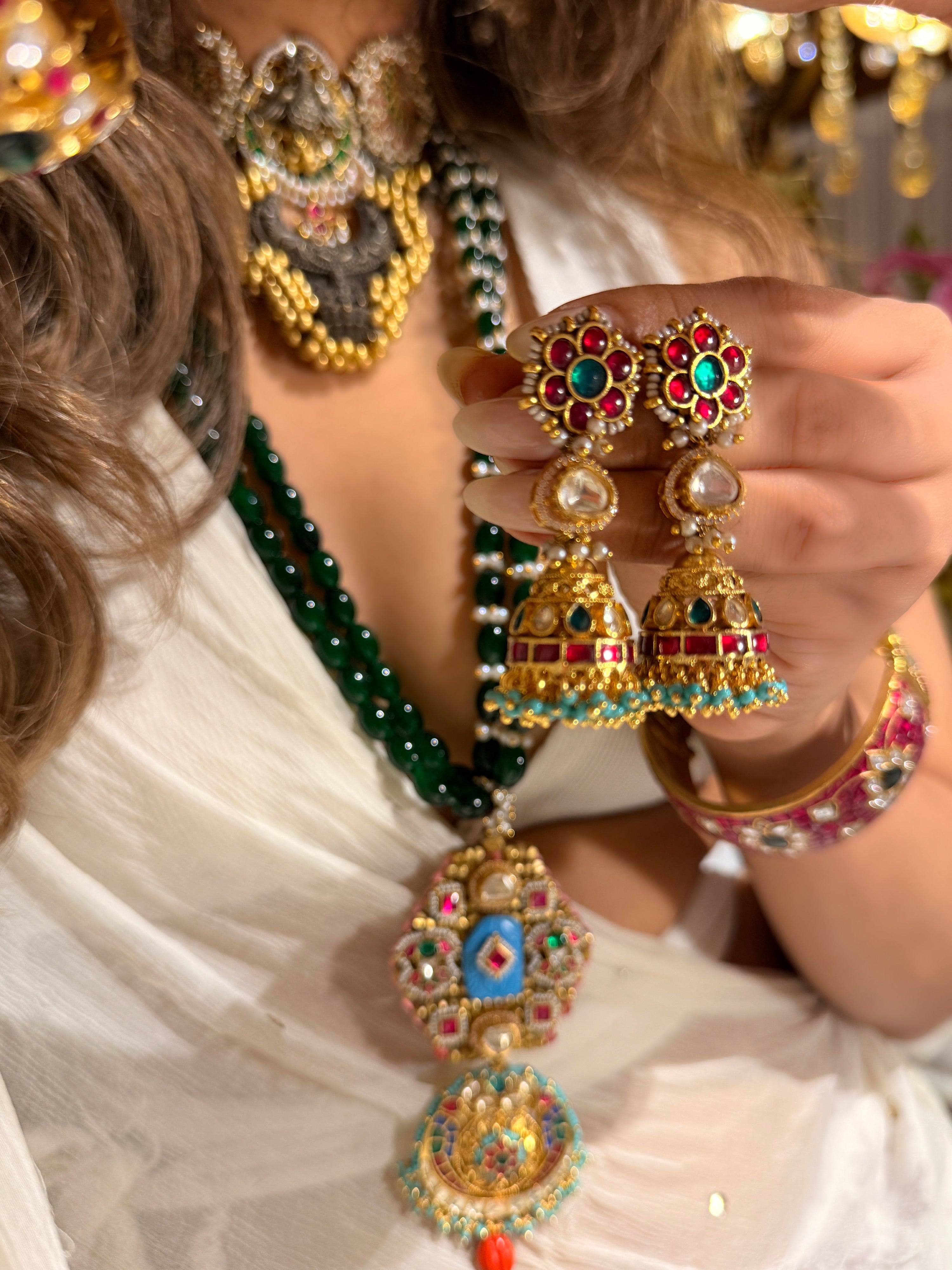 Leelamayi Feroz long necklace
