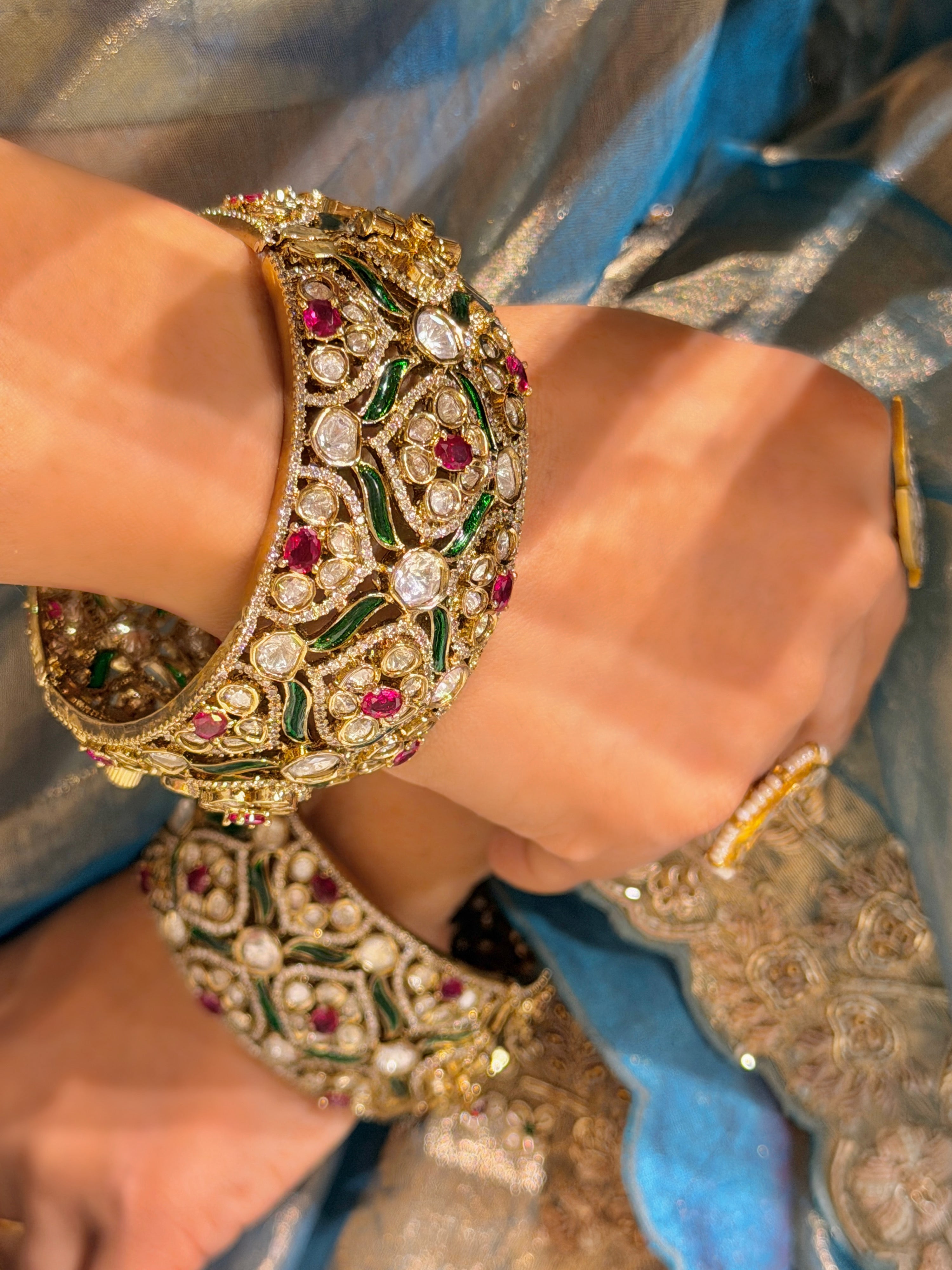 Stuti Ruby-Emerald Bangle