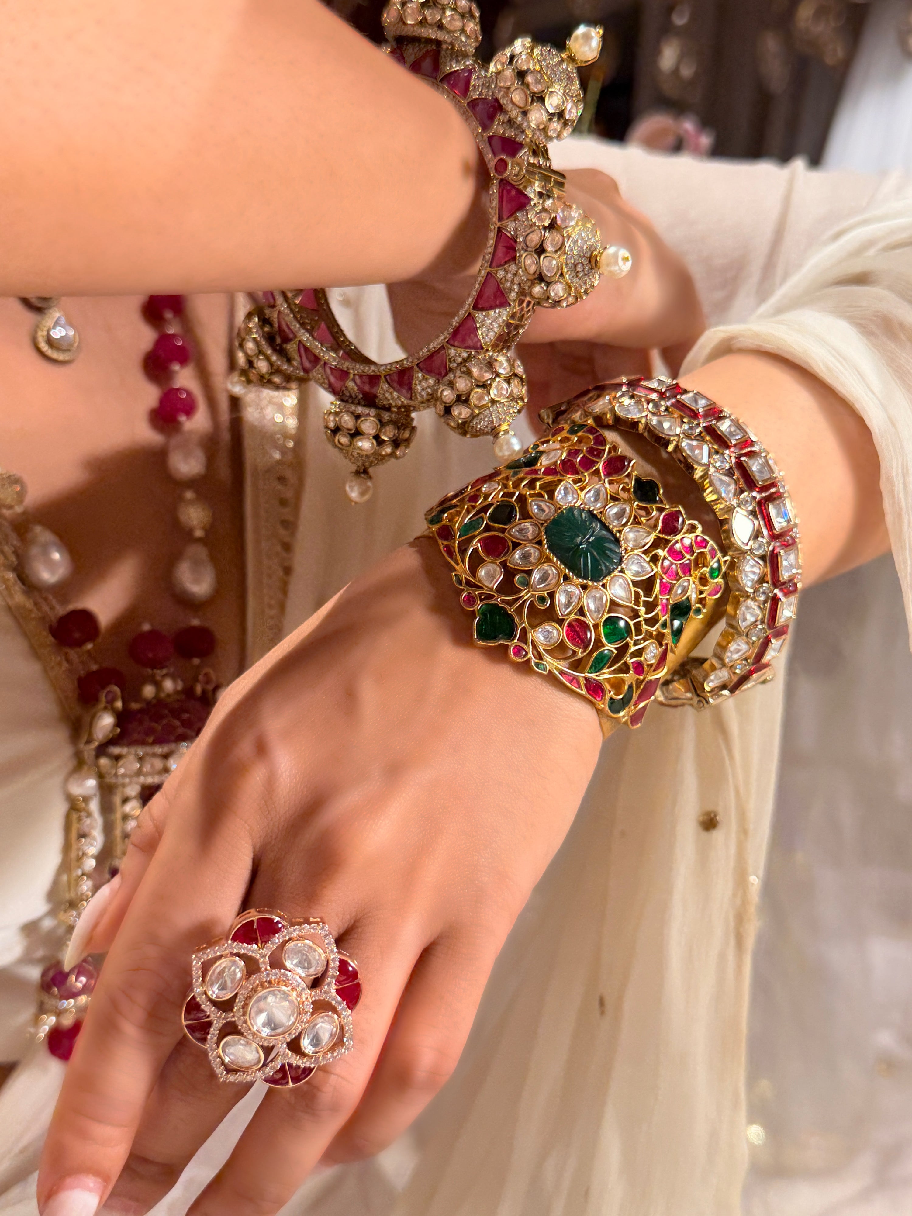 Aaranya Jadau Cuff