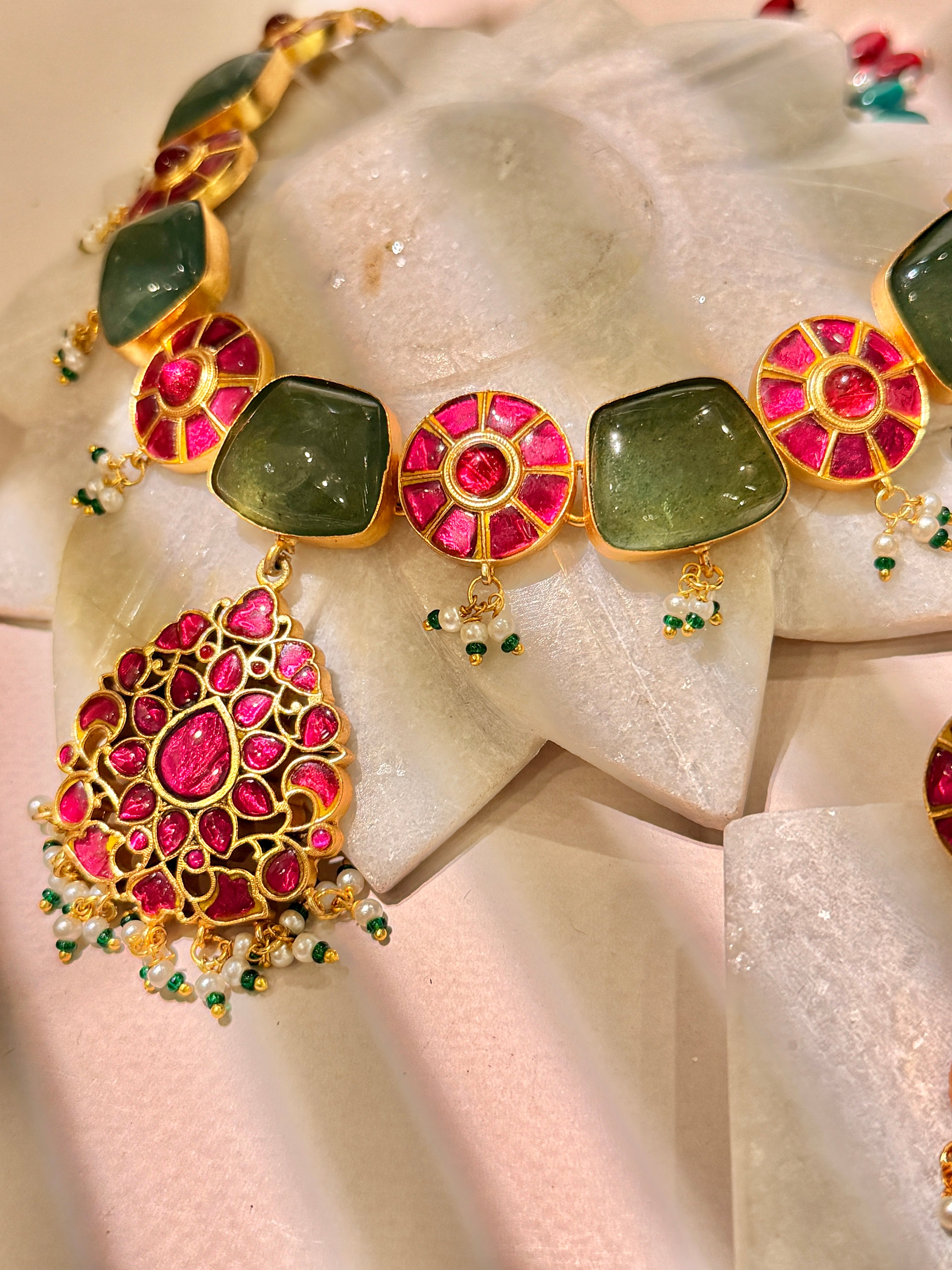 Hara Kundan jadau Necklace