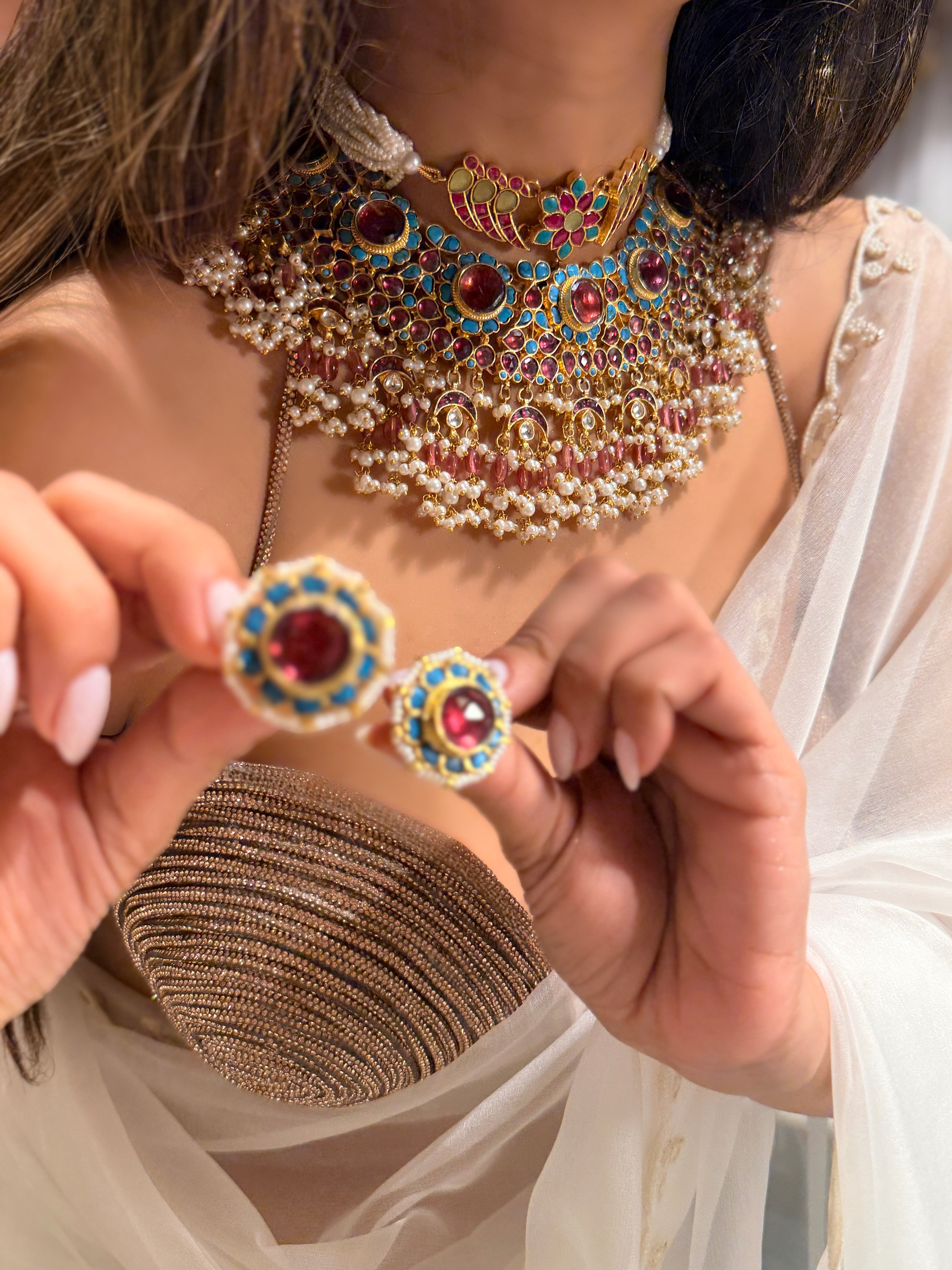 Feroza kali Maharani Necklace