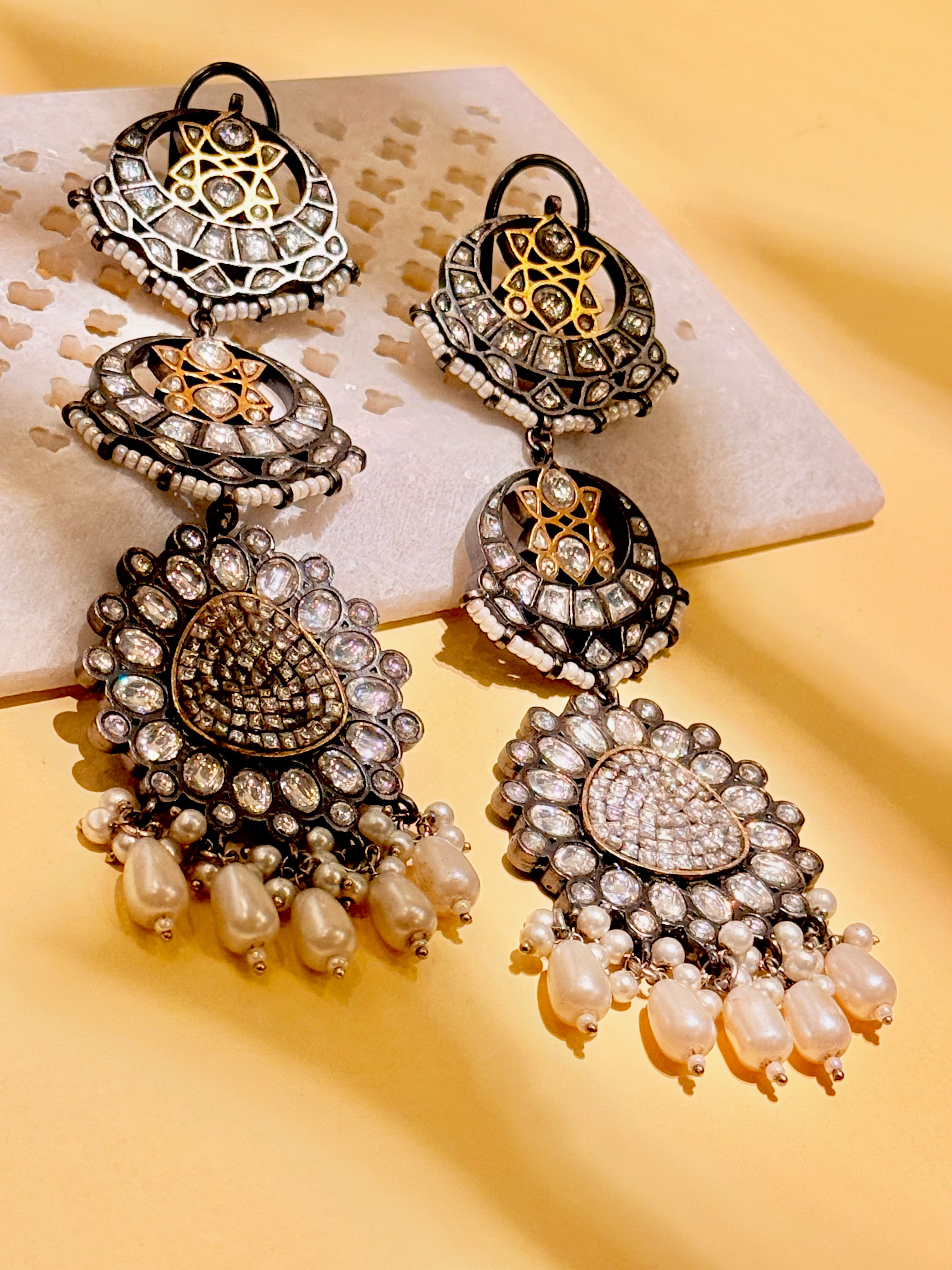 Chandni triple layered earring- MAHIRA