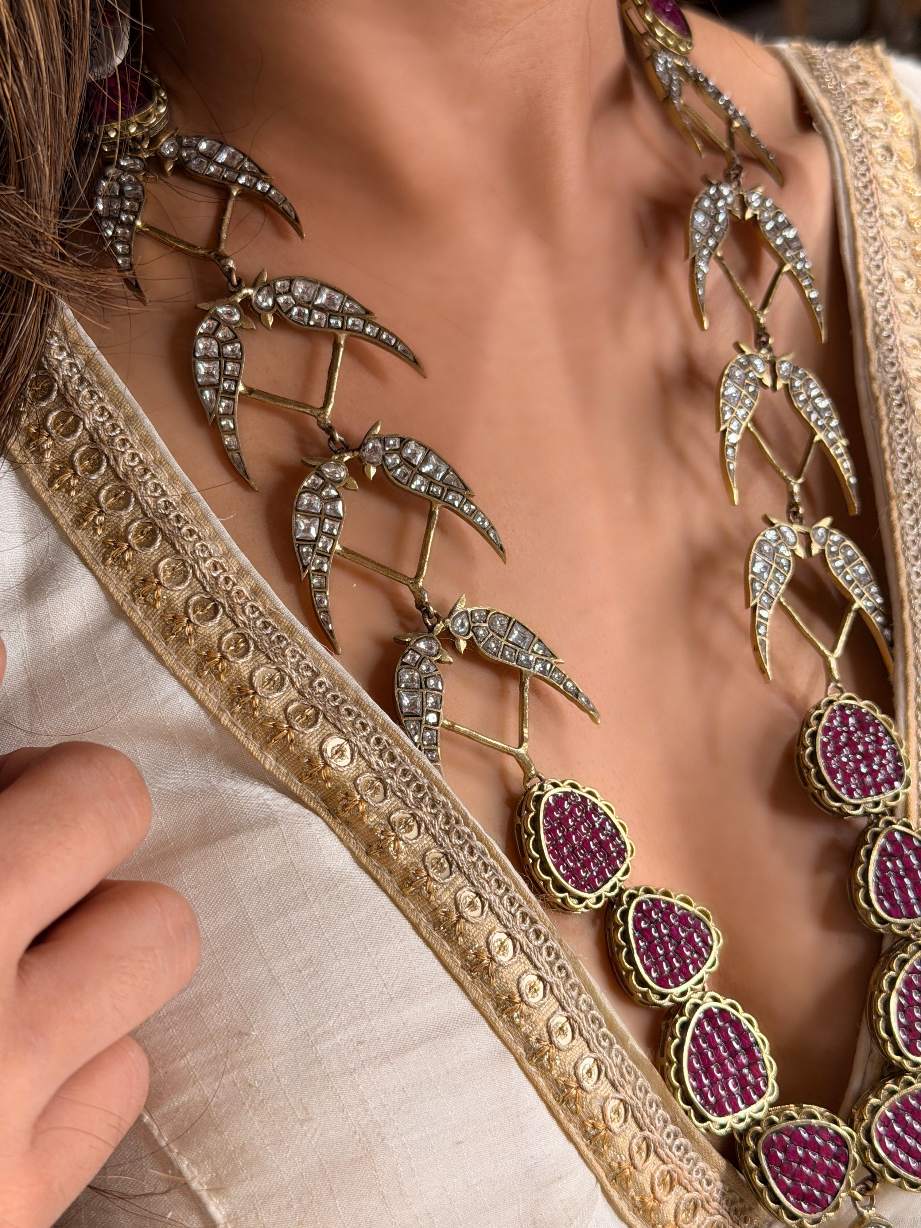 Crimson Aviara Necklace- Mahira