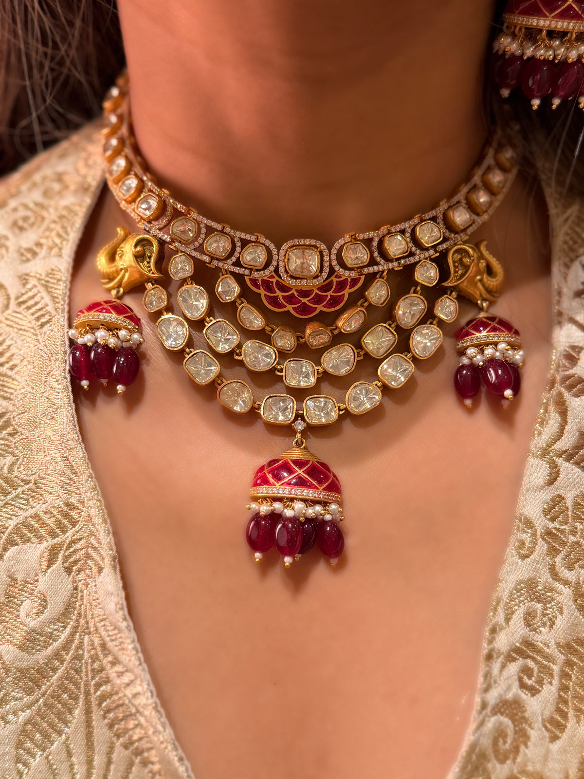 Rambhya polki Gold Necklace-