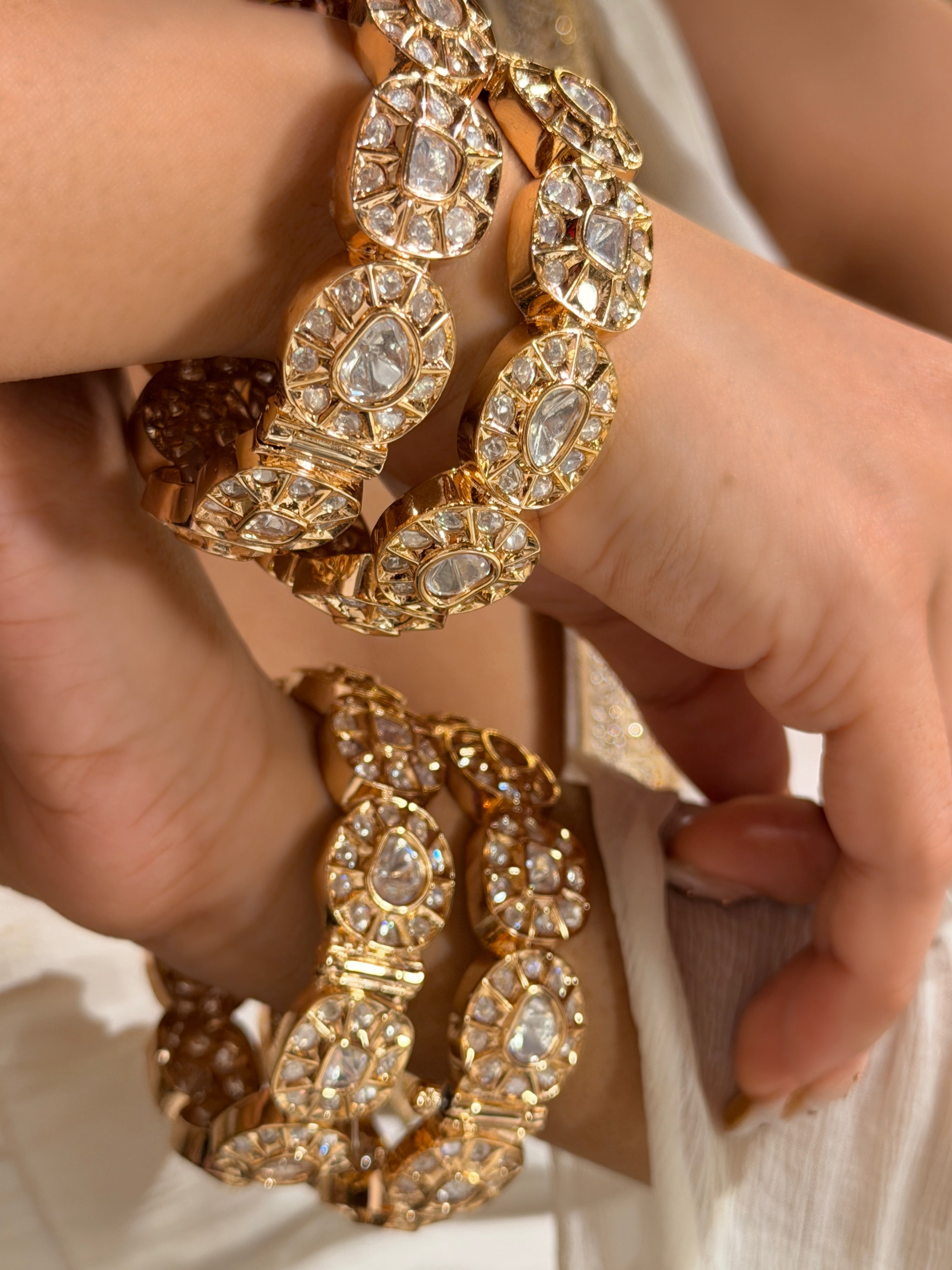 Swara polki cut Bangle