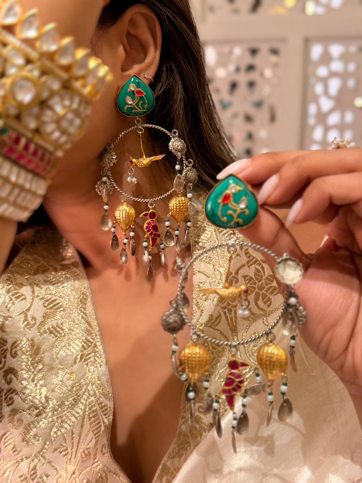 Swarna Pankh Fusion Dangler