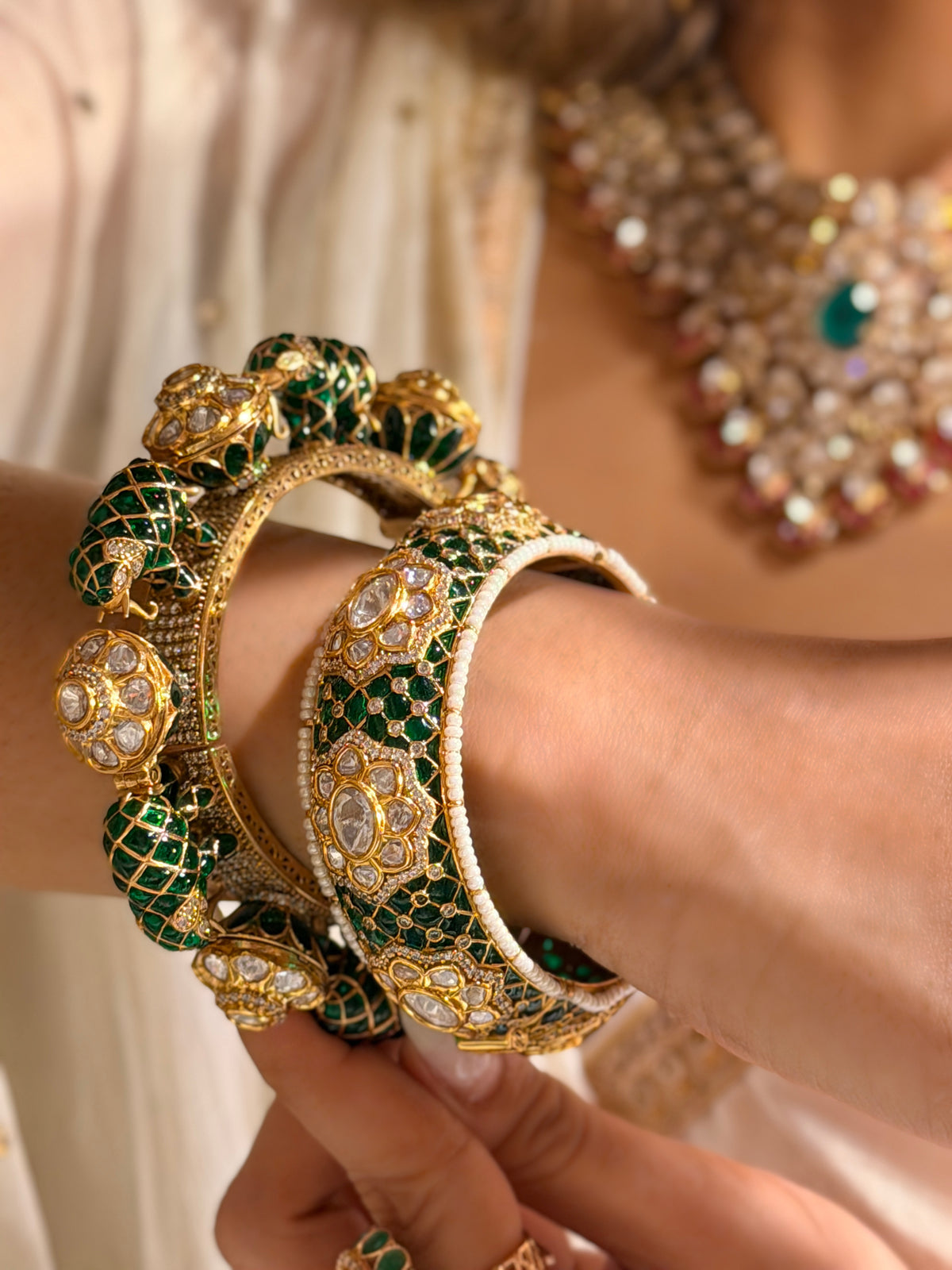 Siyani gold Floral Bangle