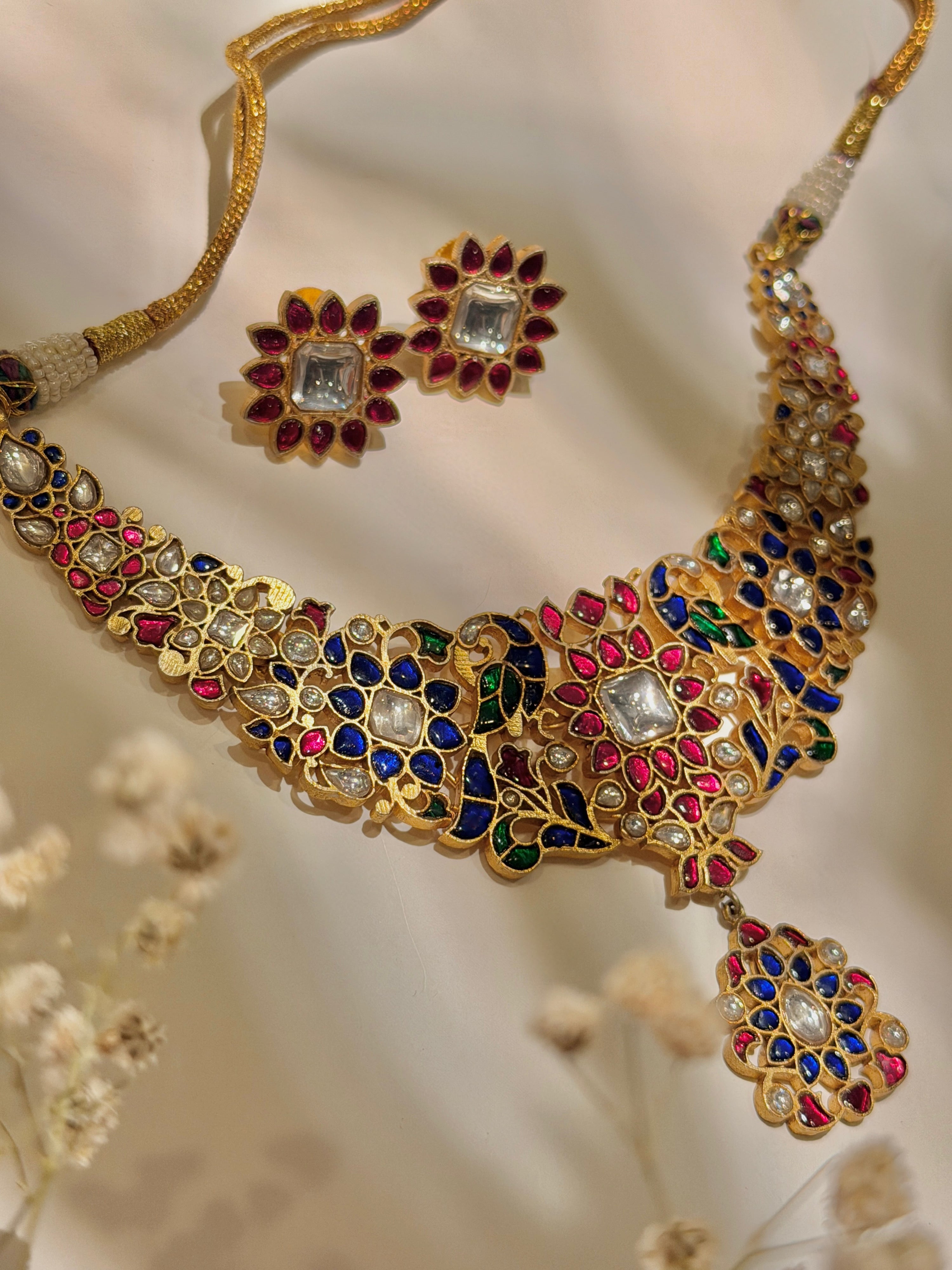 Satrangi Kundan Jadau Necklace