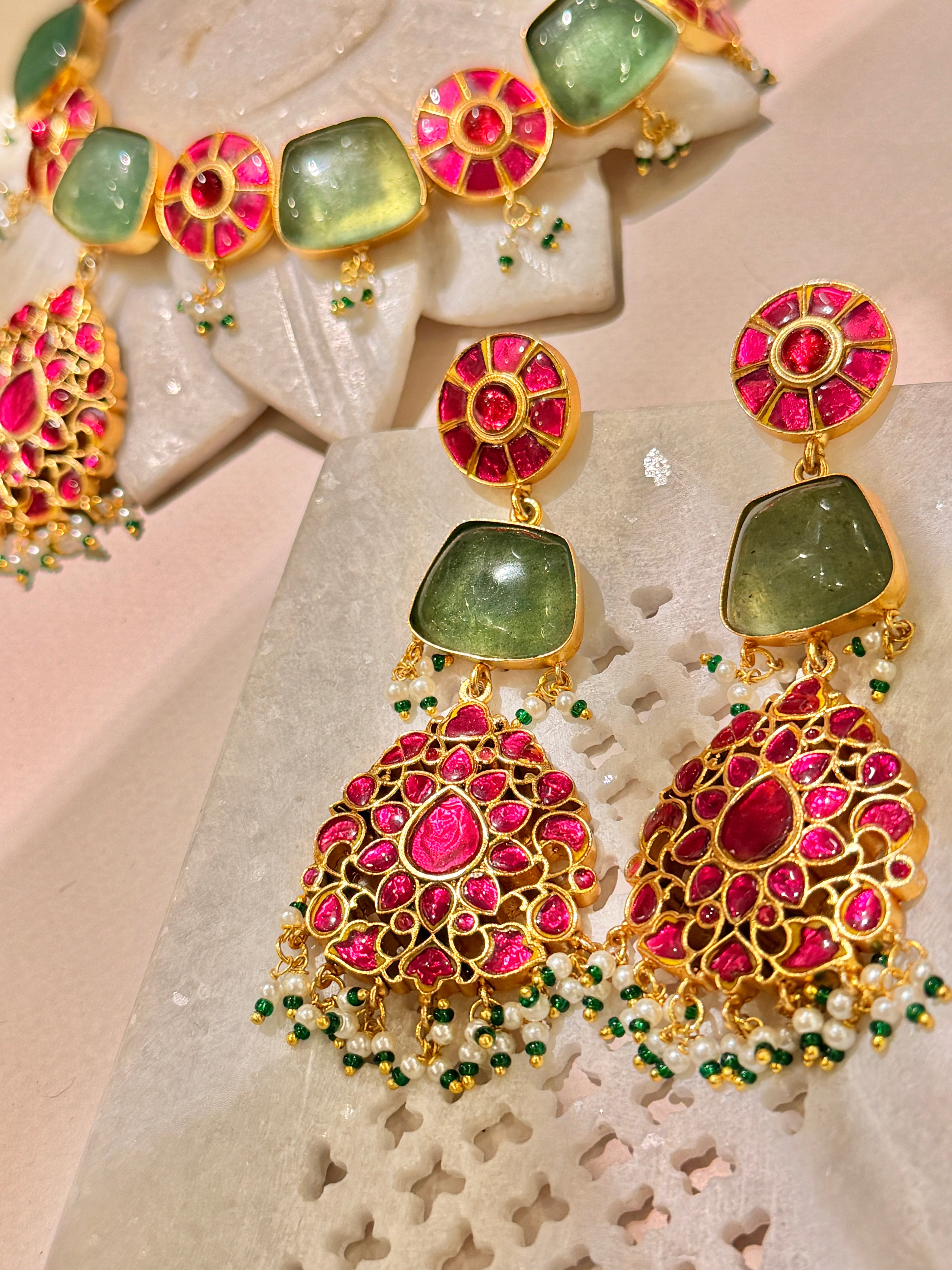 Hara Kundan jadau Necklace