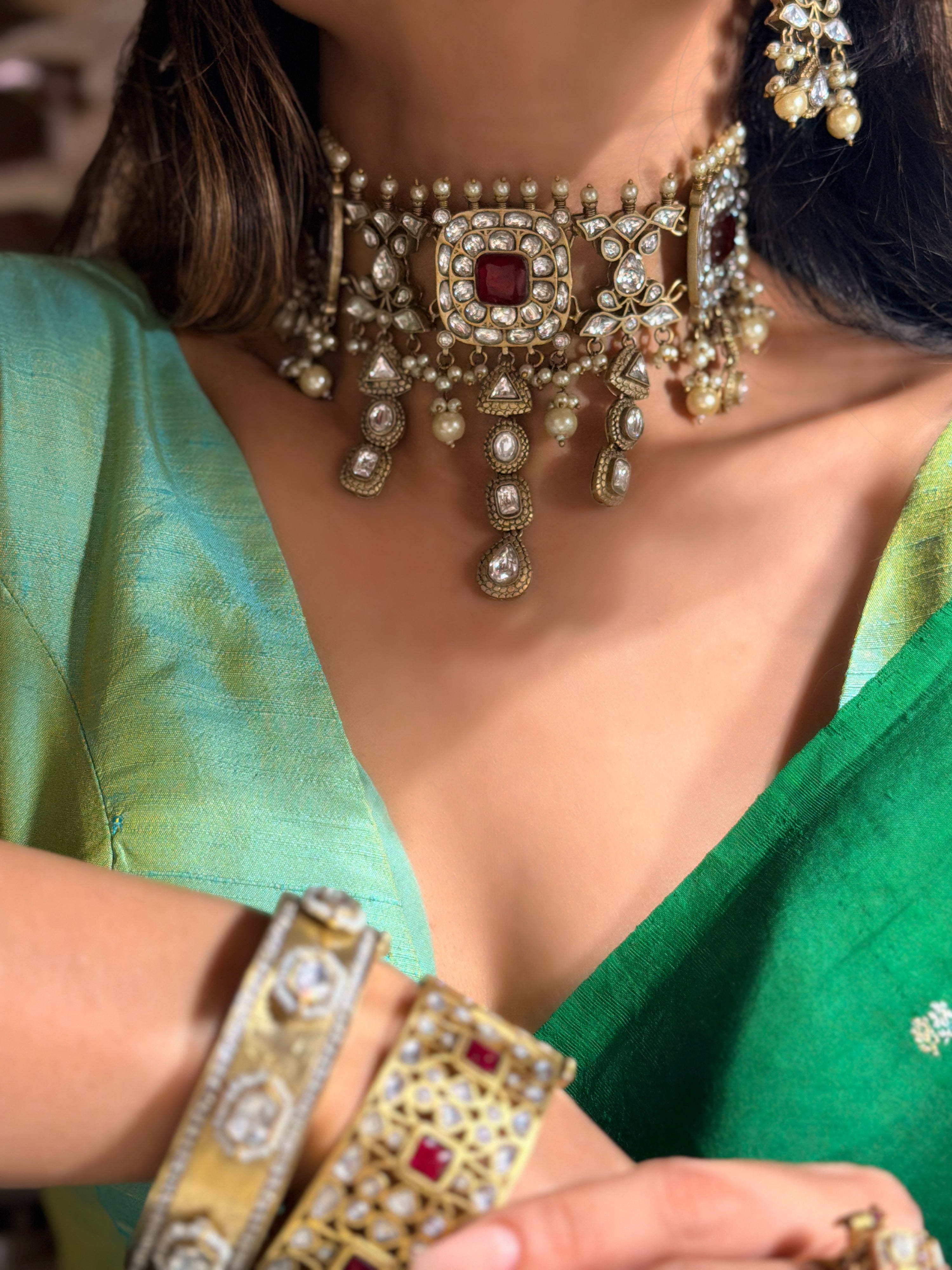 Rukhsaar Polki Choker -Mahira