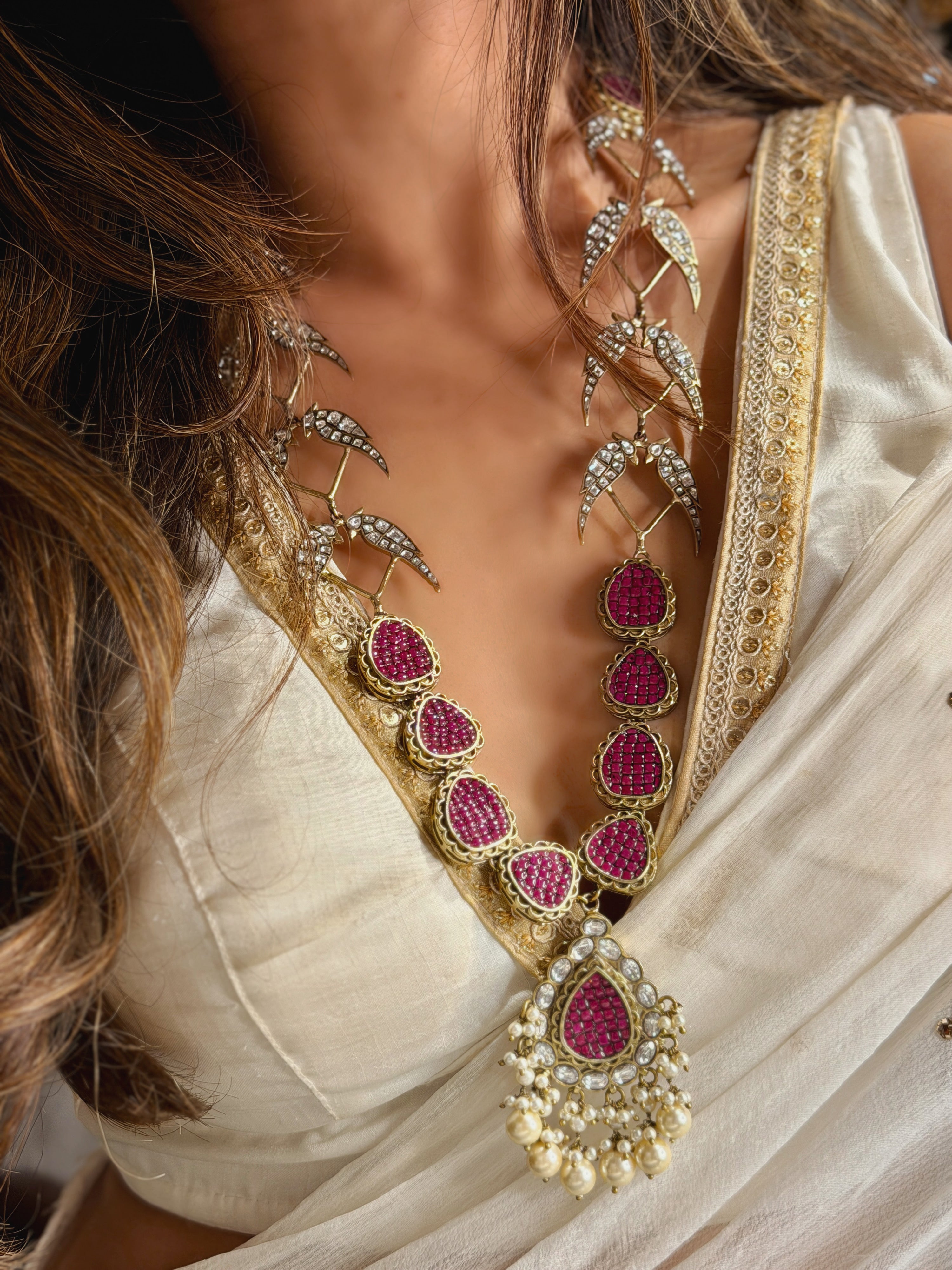 Crimson Aviara Necklace- Mahira