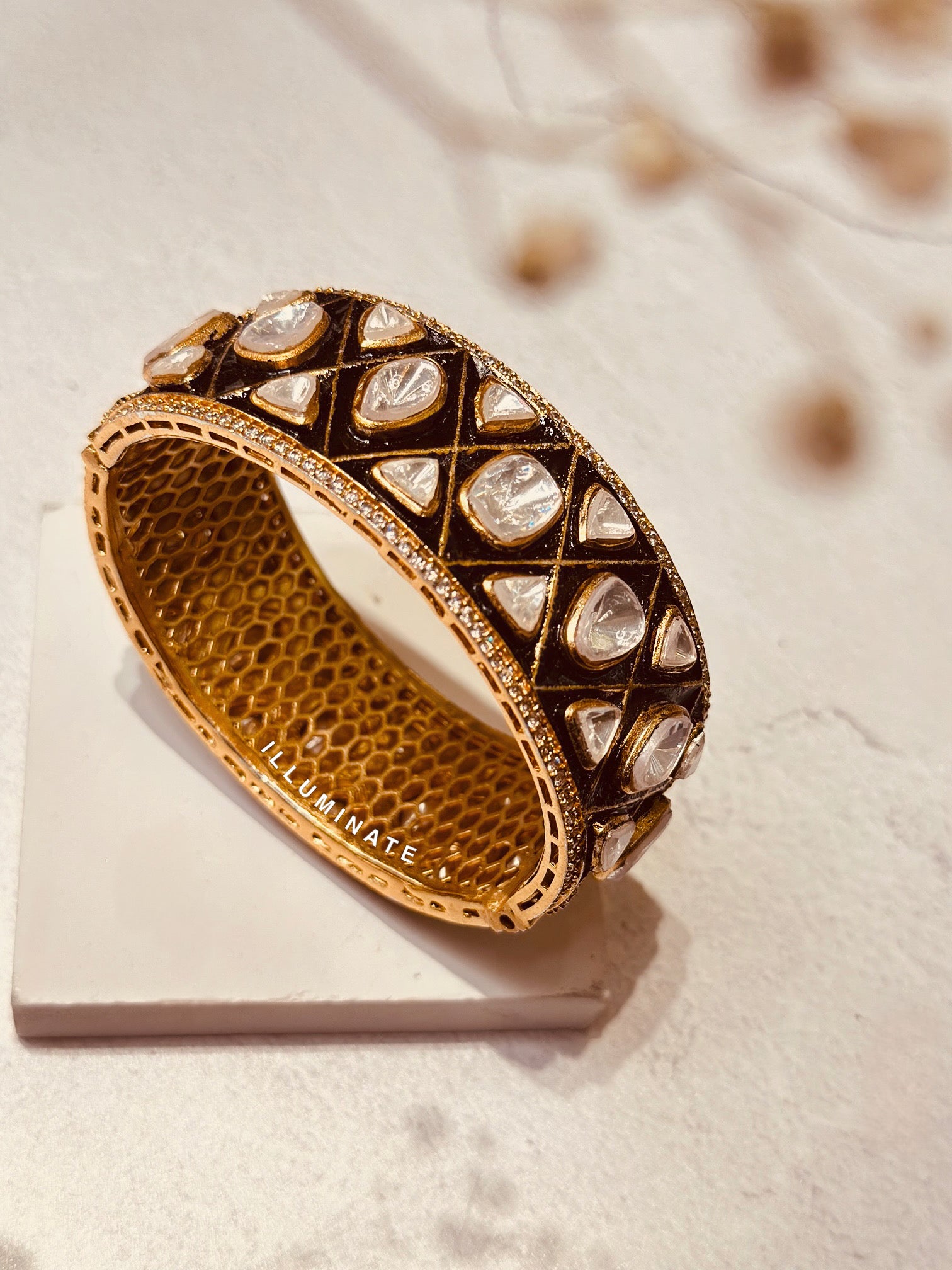Polki Meenakari Bangle