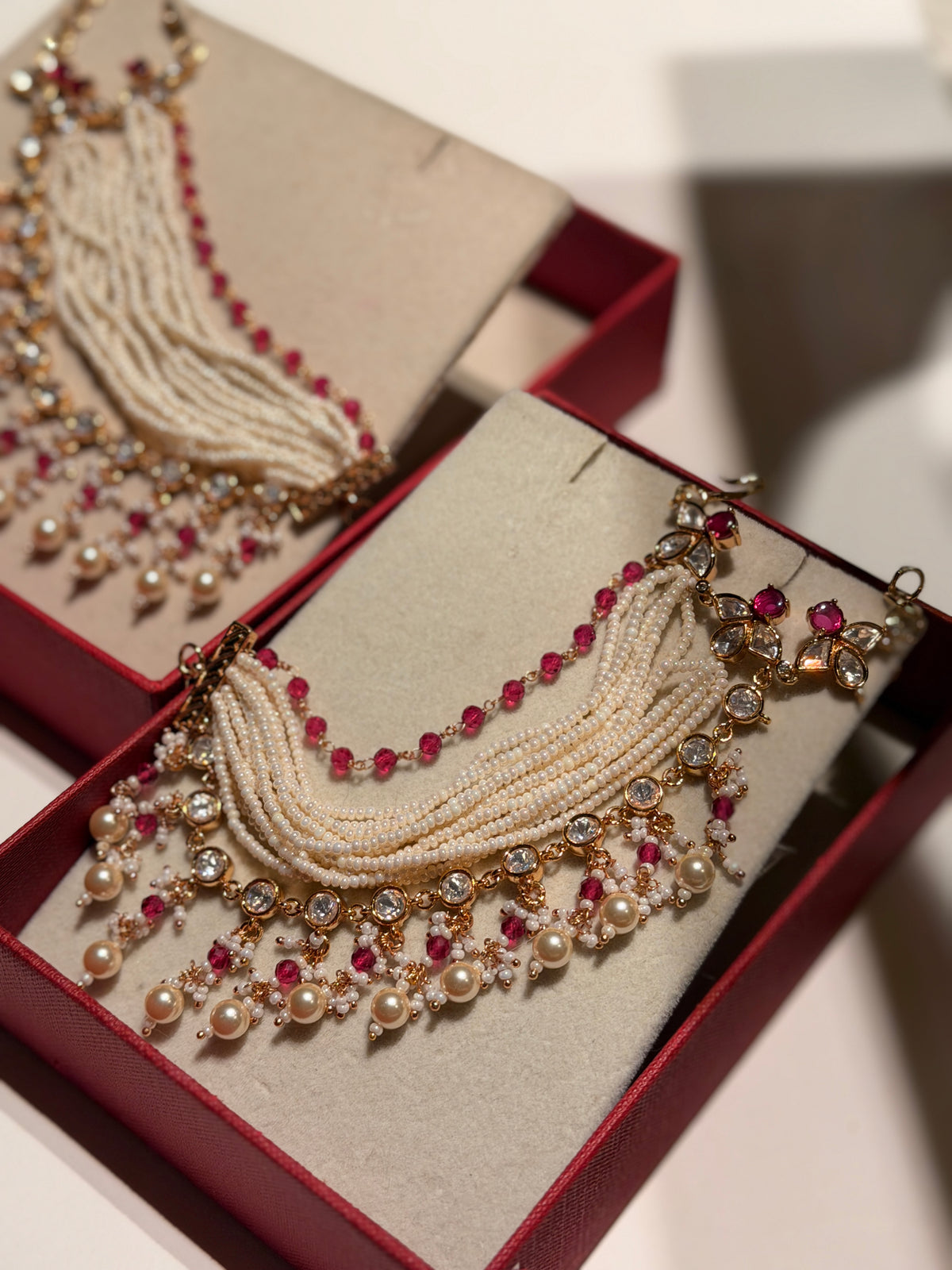 Malti Ruby ear-chain