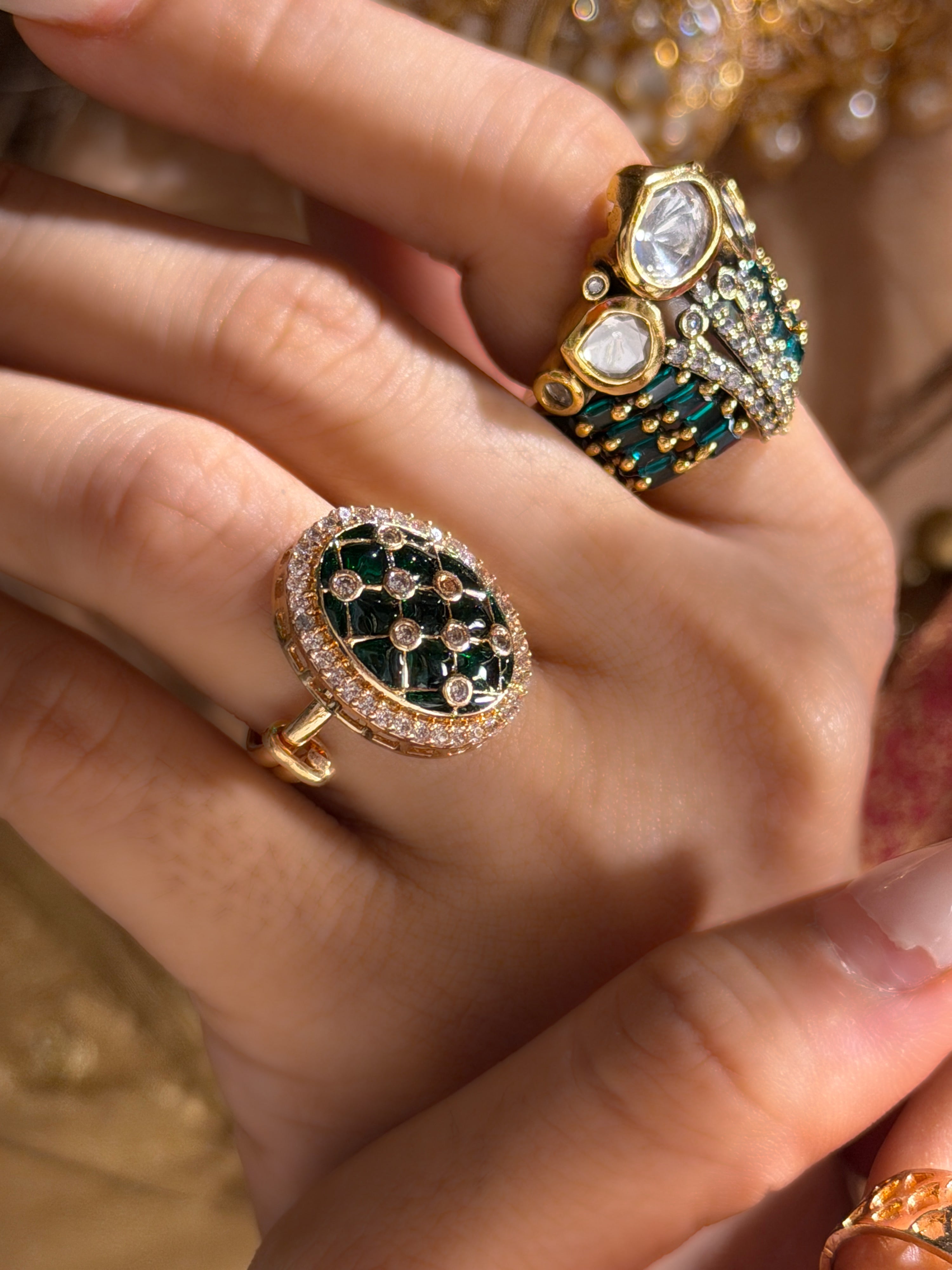 Emerald Crest Ring