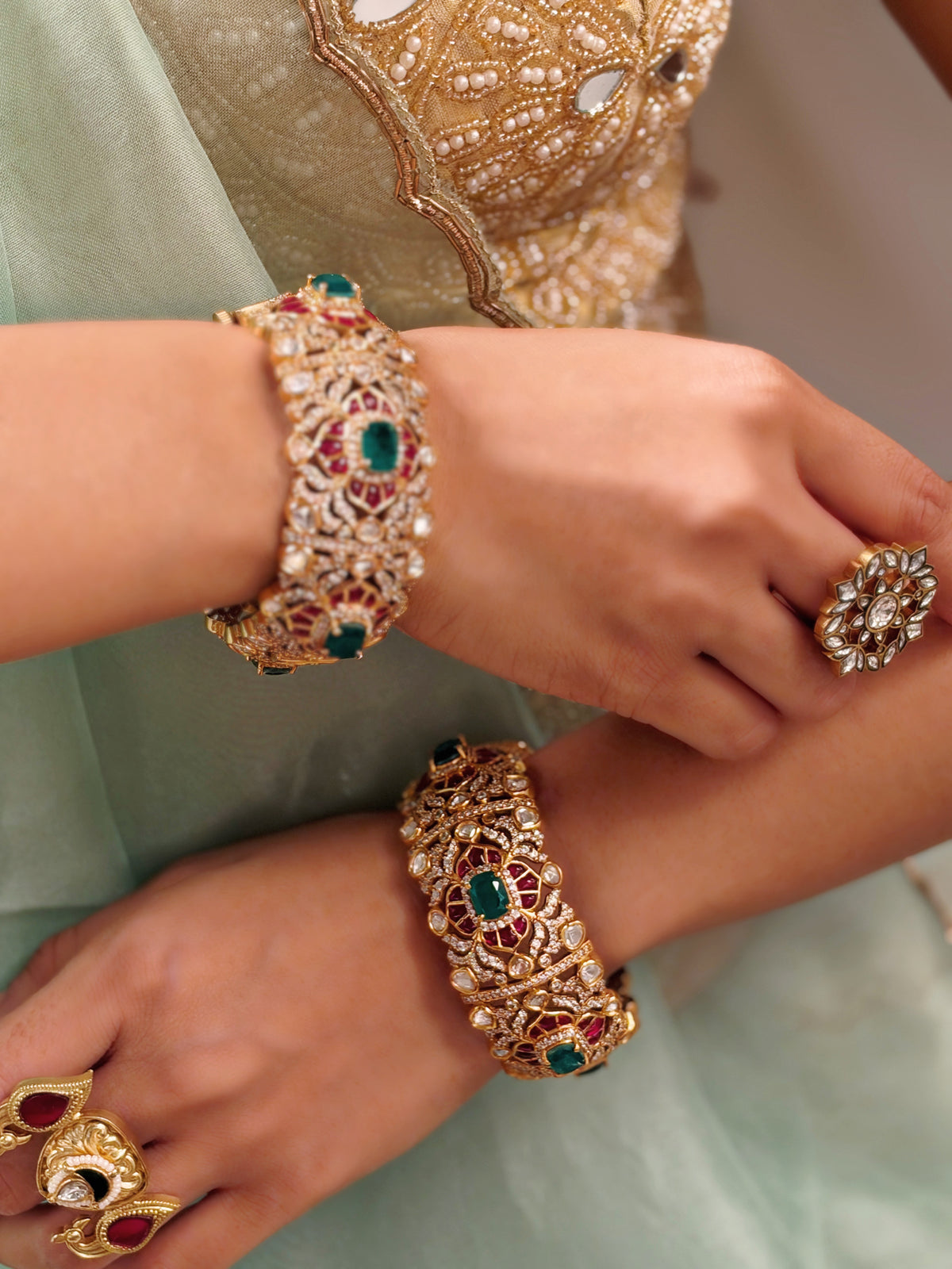 Heeraka polki Bangle