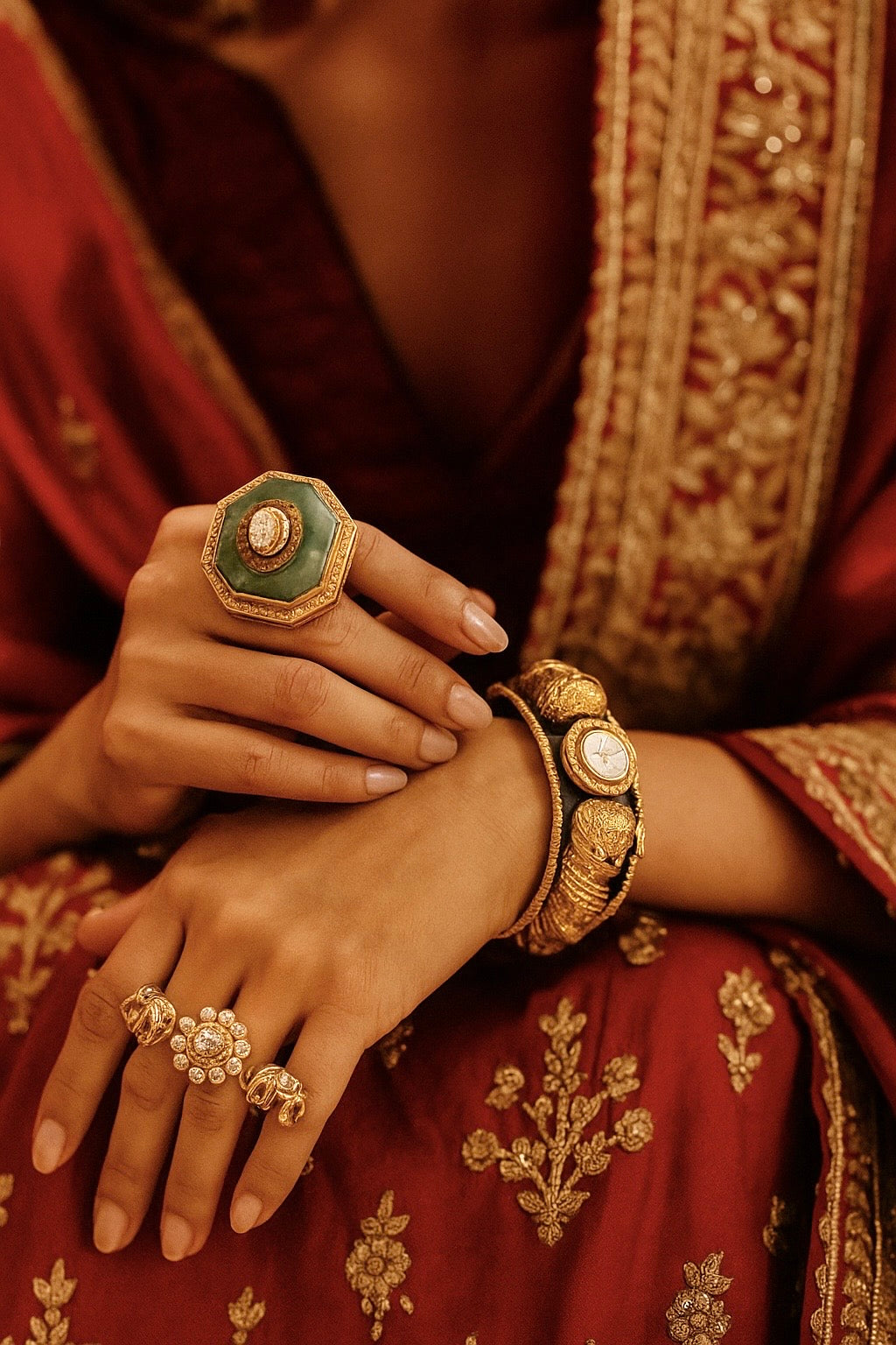 Gaj Dual Finger Ring