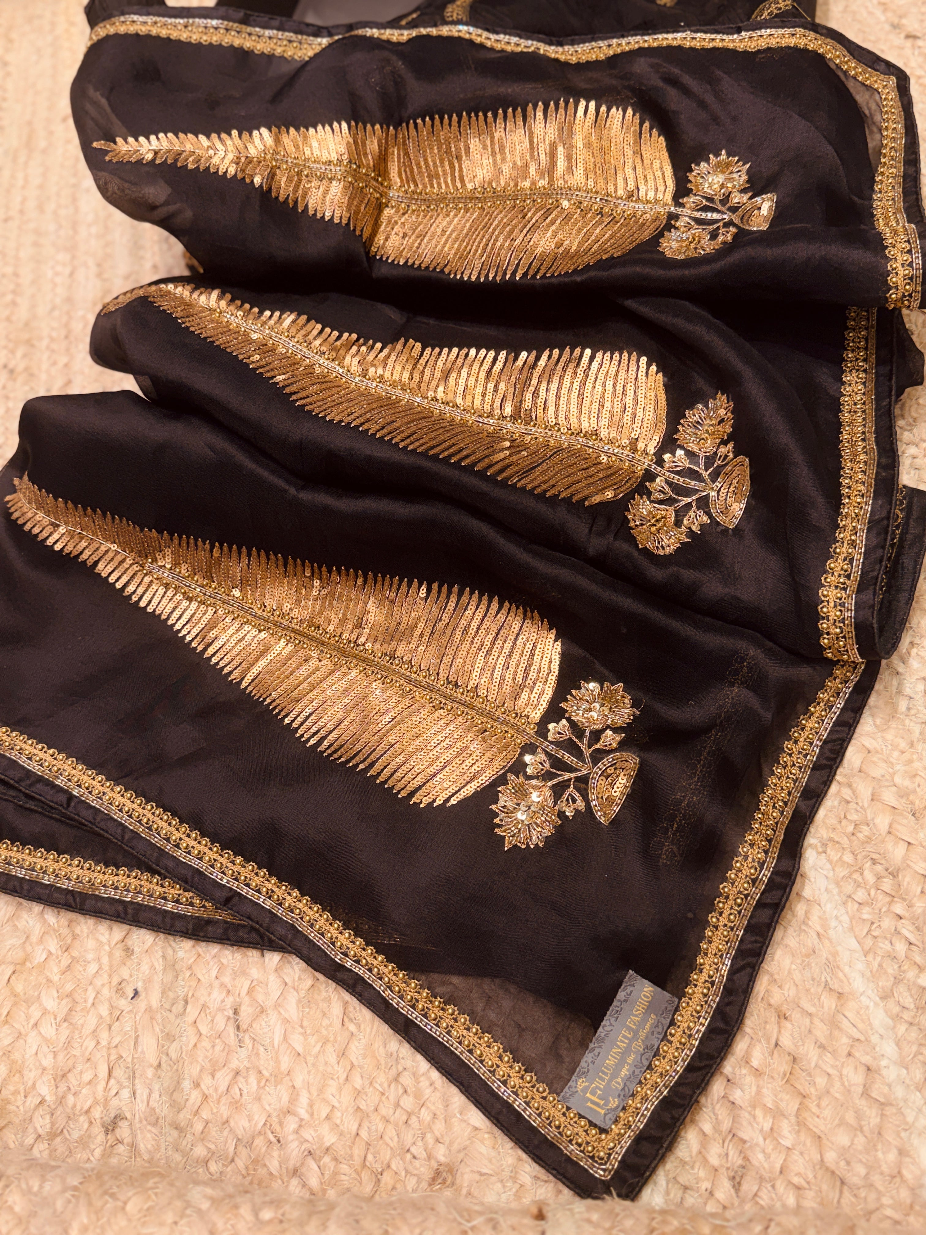 Black Fern Saree