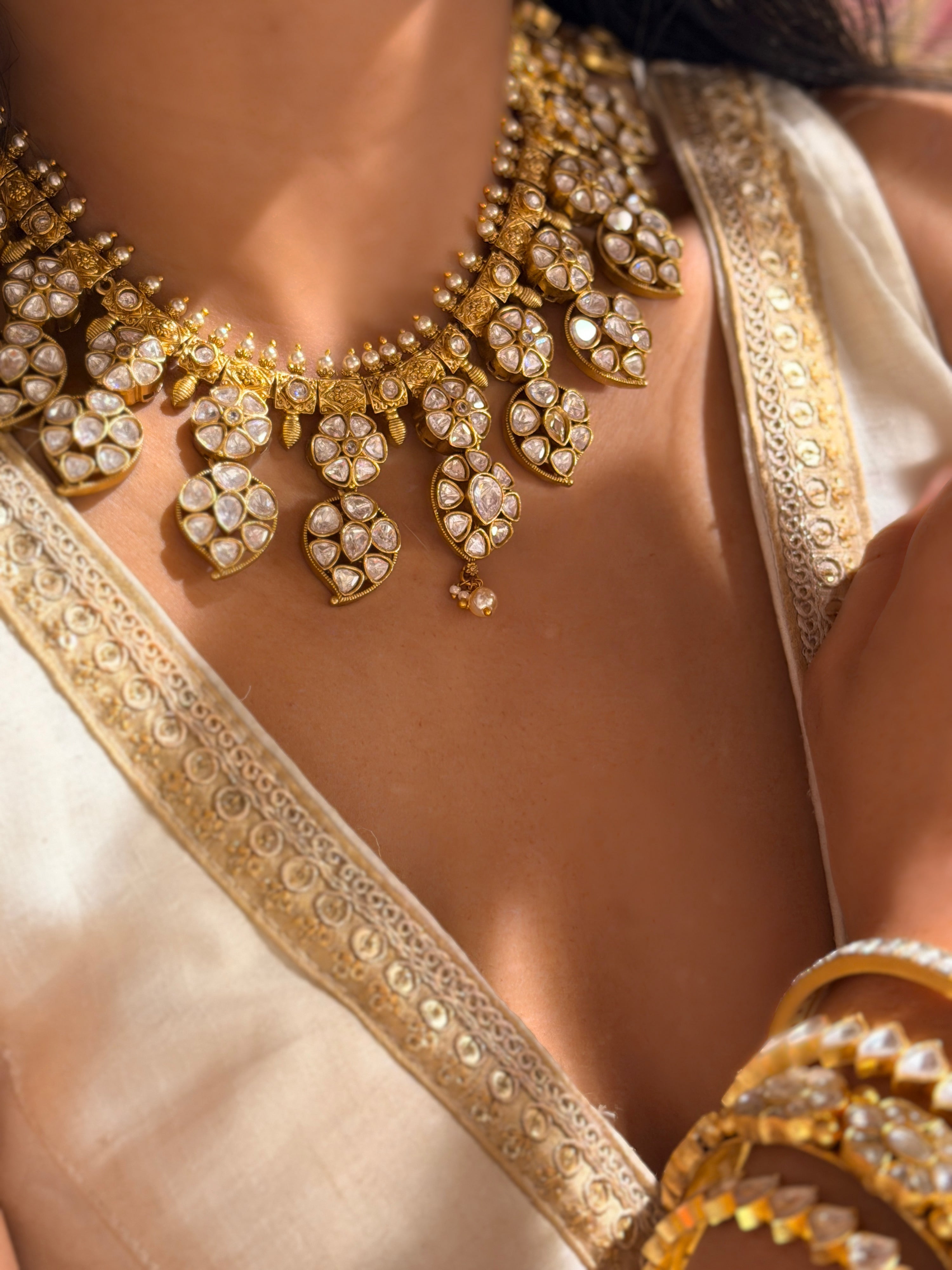 Zarina Leaf Cascade Necklace