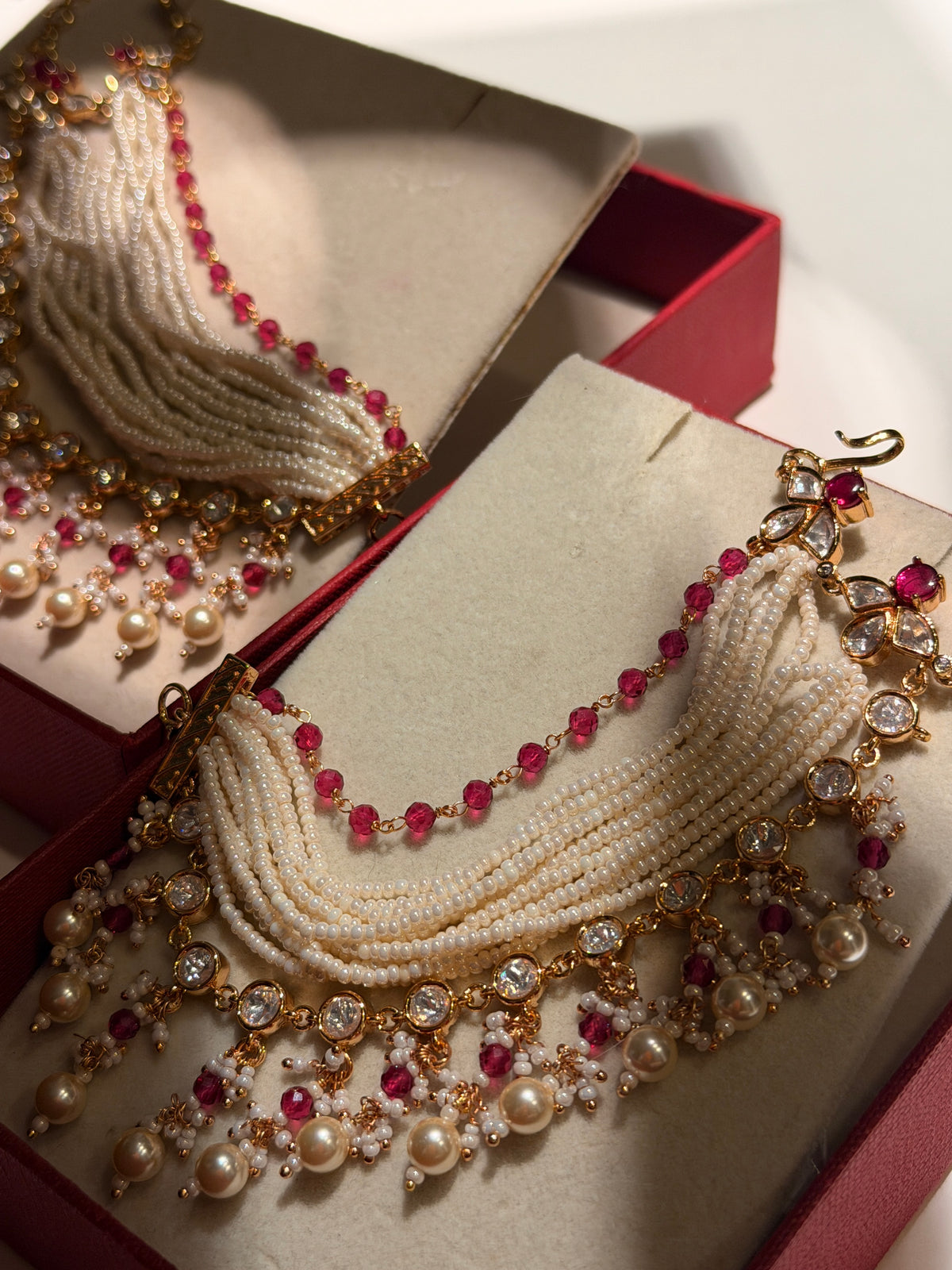 Malti Ruby ear-chain