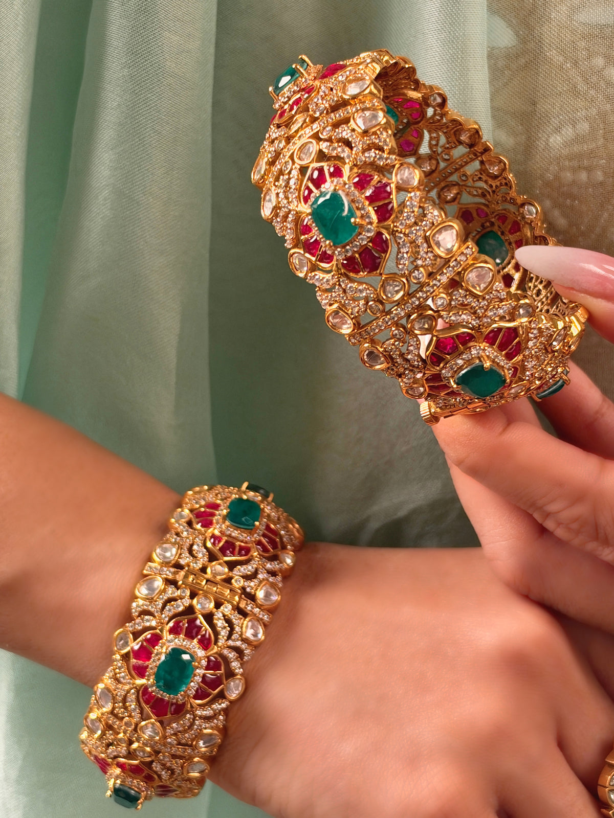 Heeraka polki Bangle