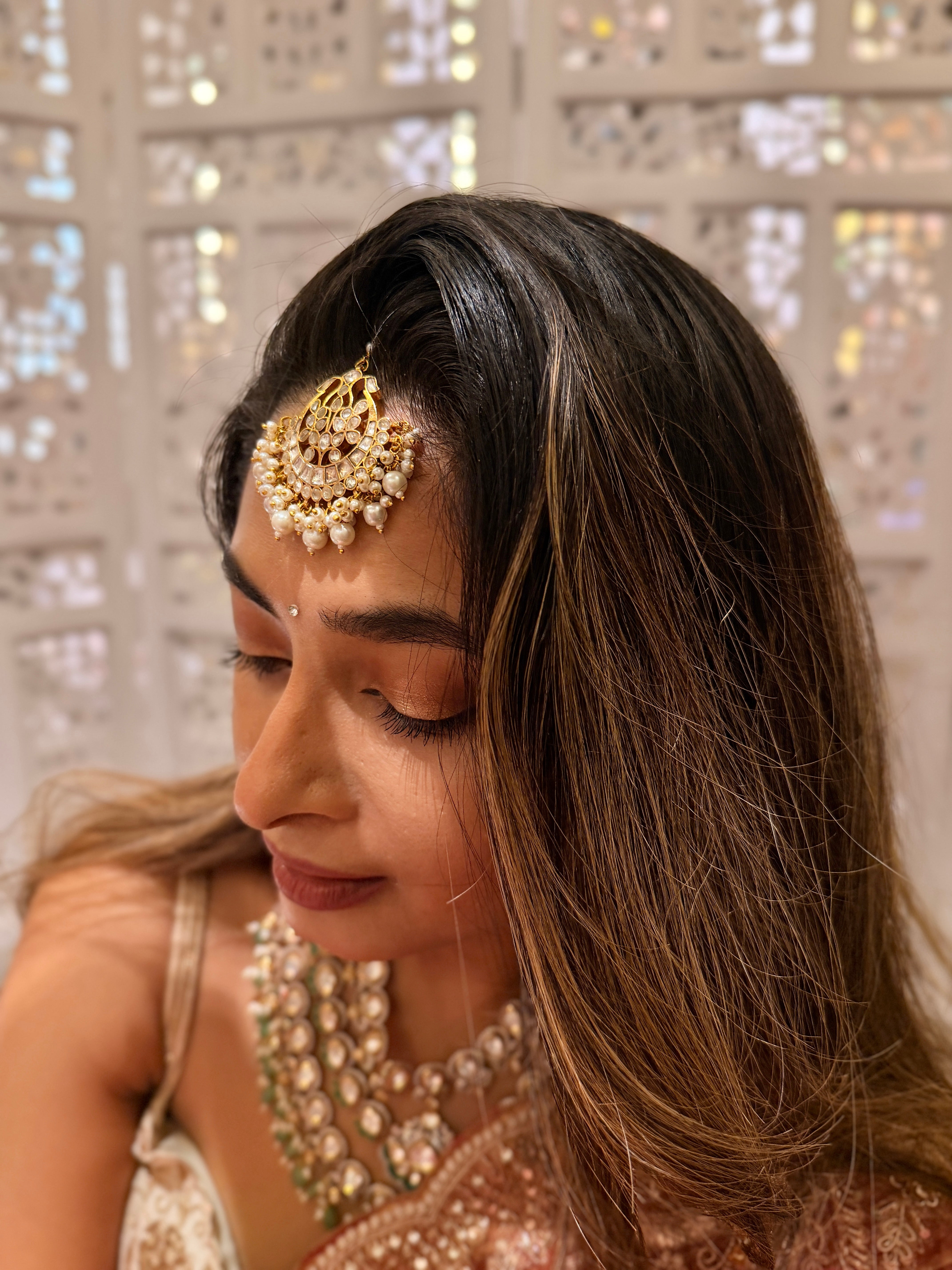 Kundan Moti drop Tika