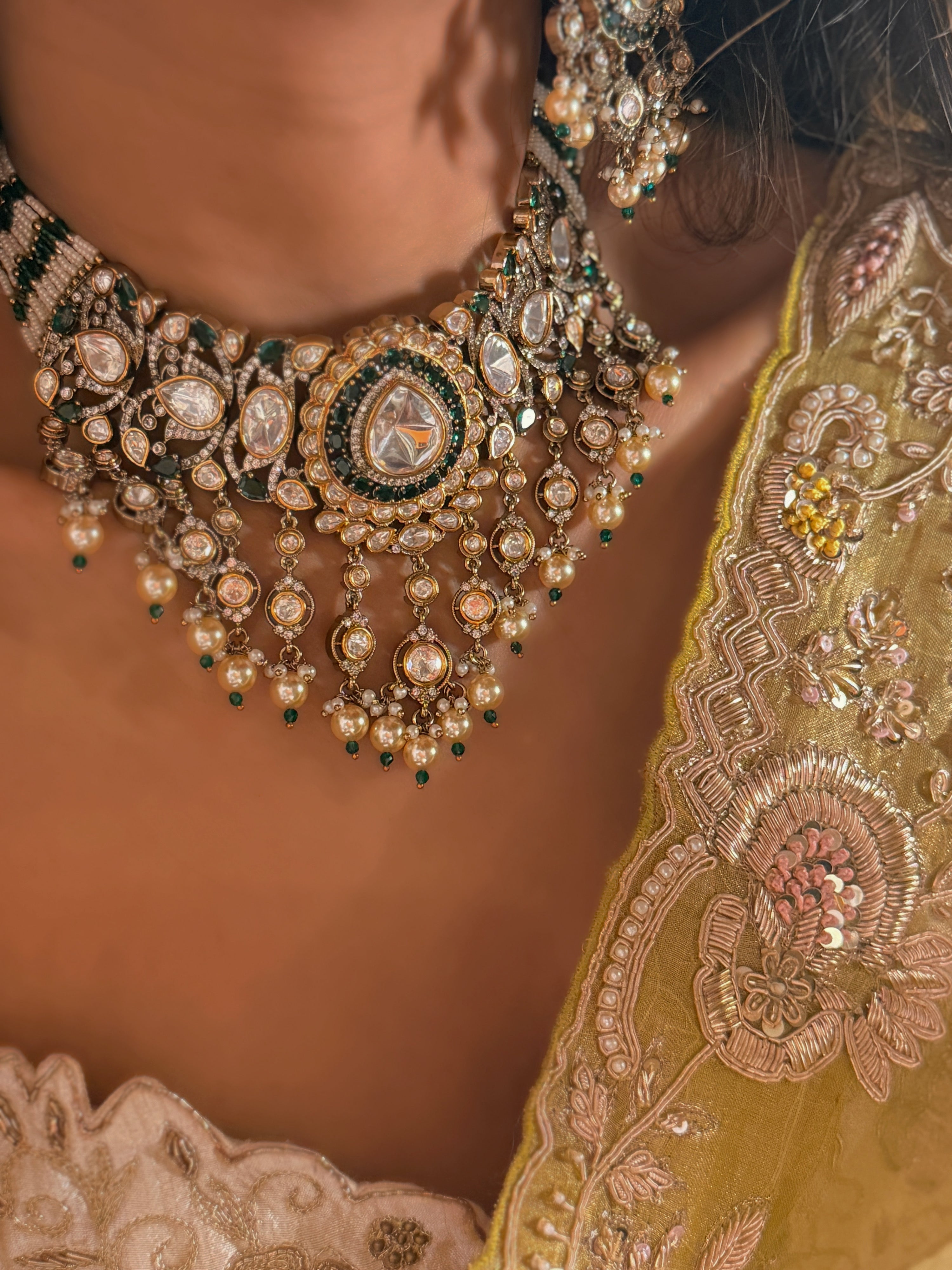 Mehrunisa Royale Necklace-emerald