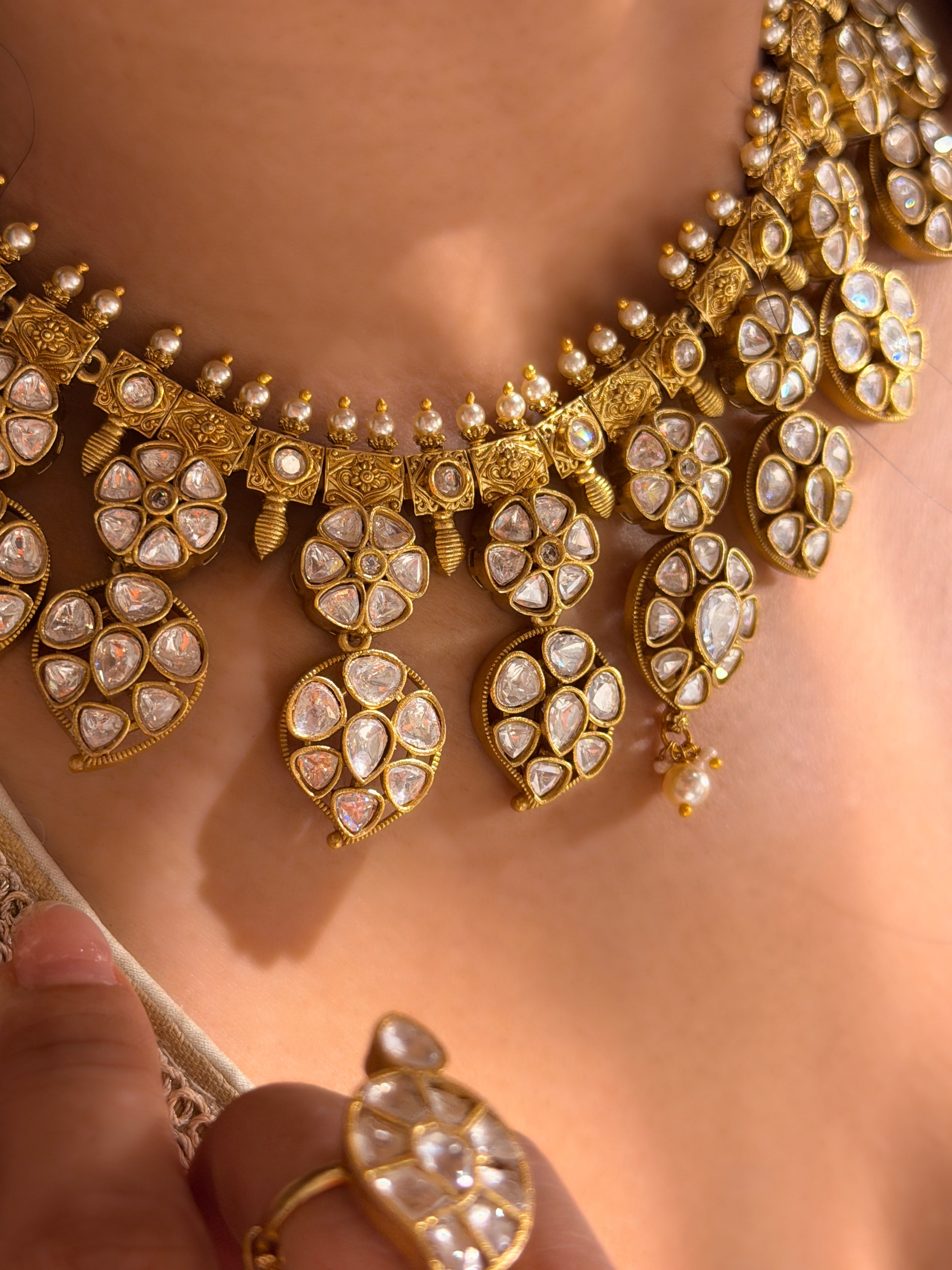 Zarina Leaf Cascade Necklace