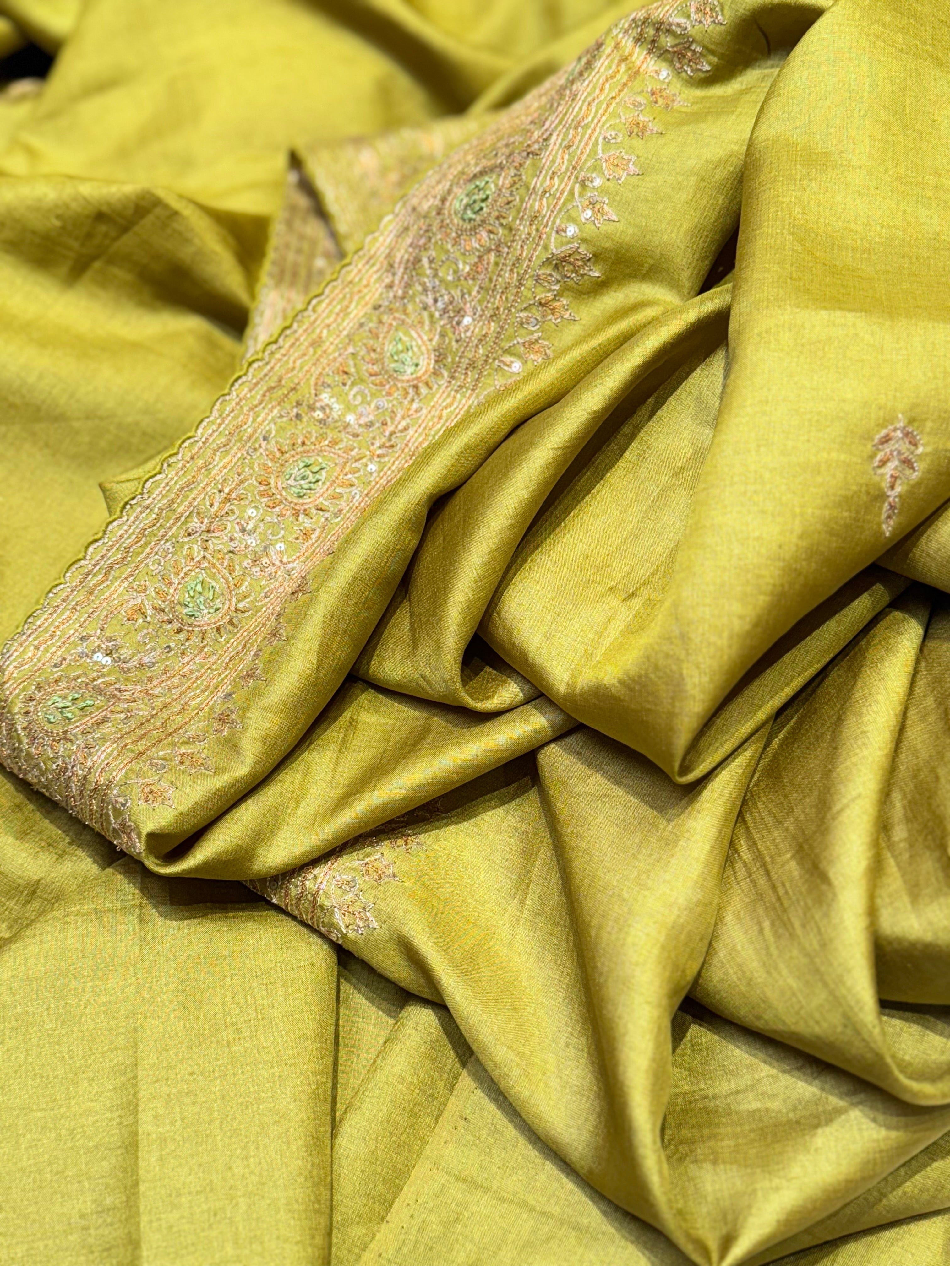 Panna Thread Pure Tussar Saree