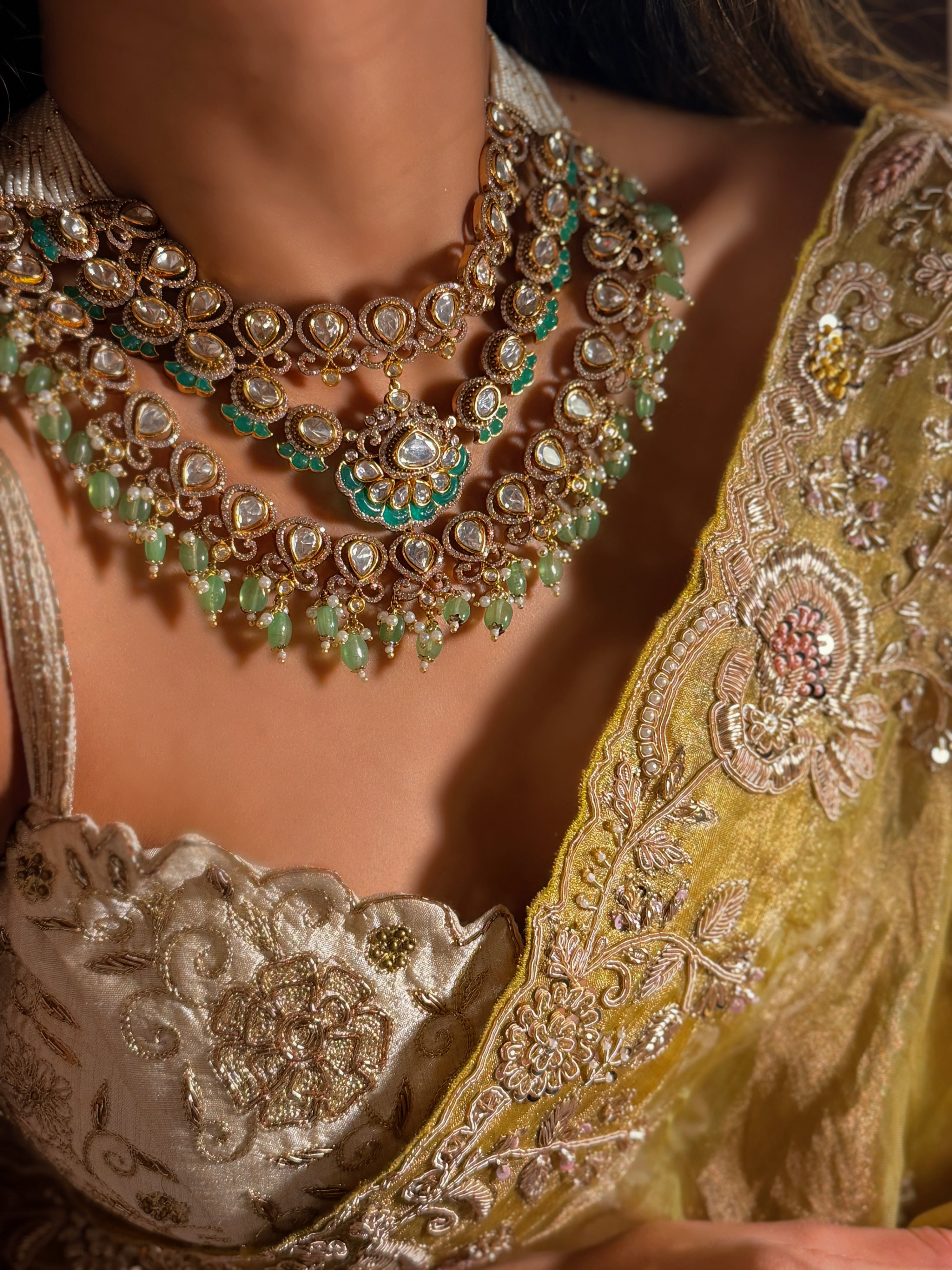 Shreema leheriya Haar - Emerald