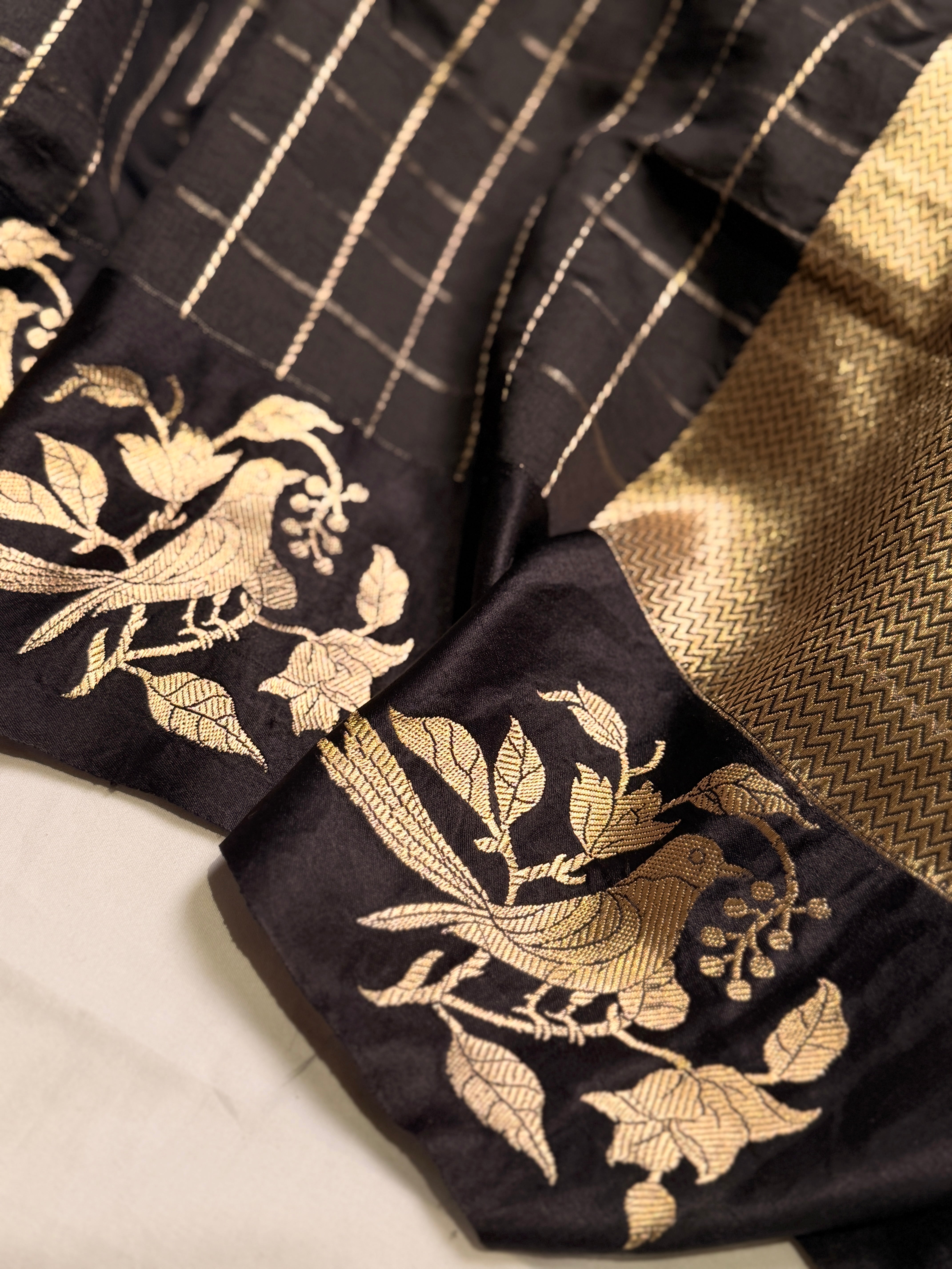 Checkers Glam Silk Saree