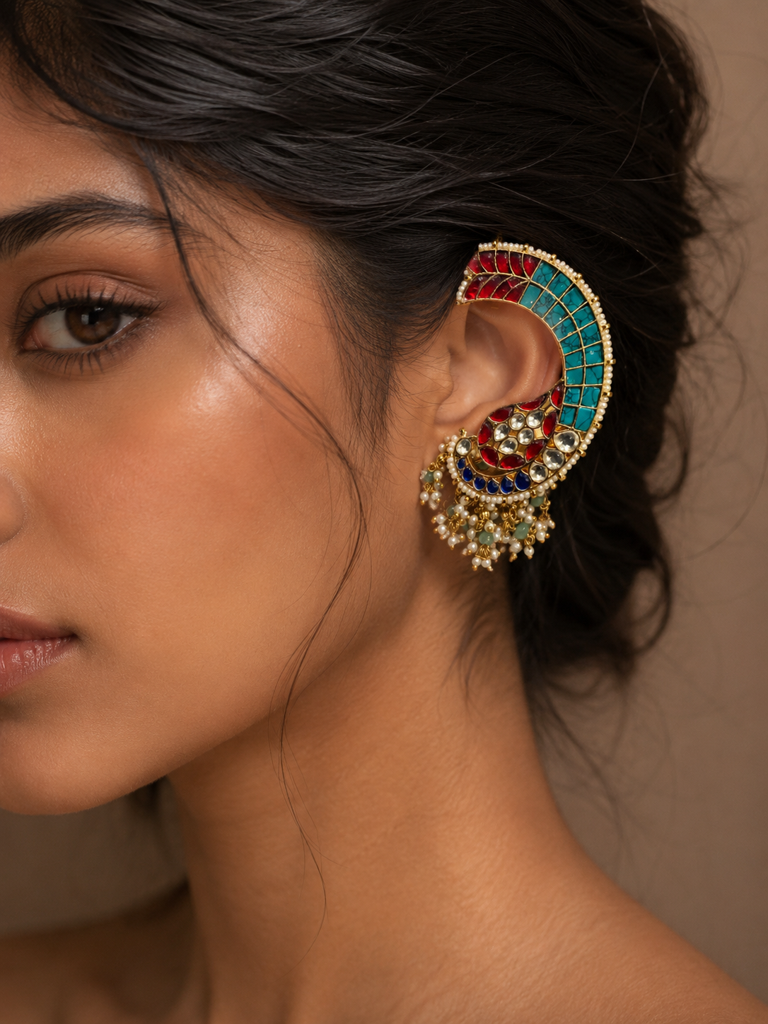 Mrinalini Jadau Earcuff