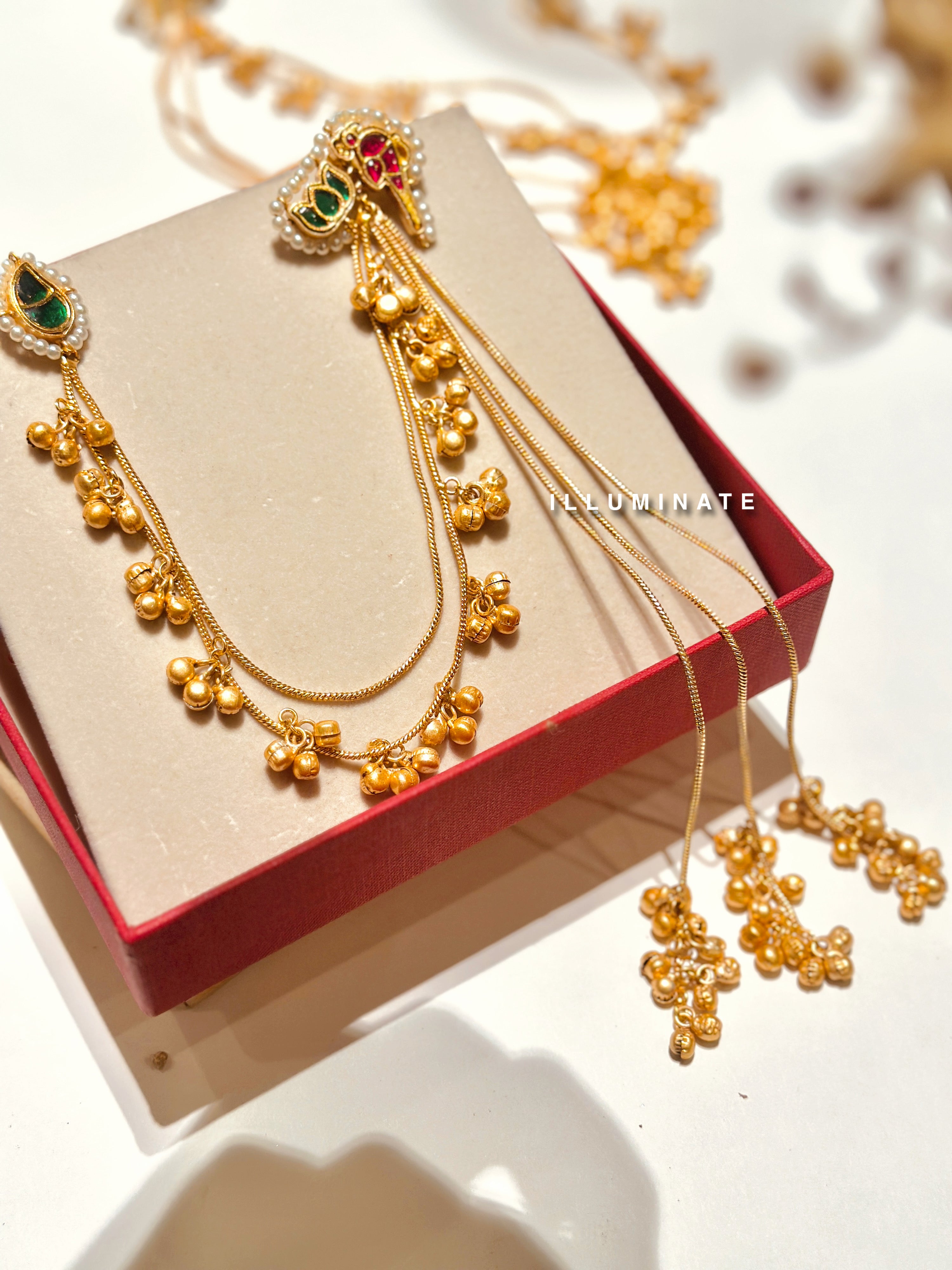 Komal Peacock Ear Chain
