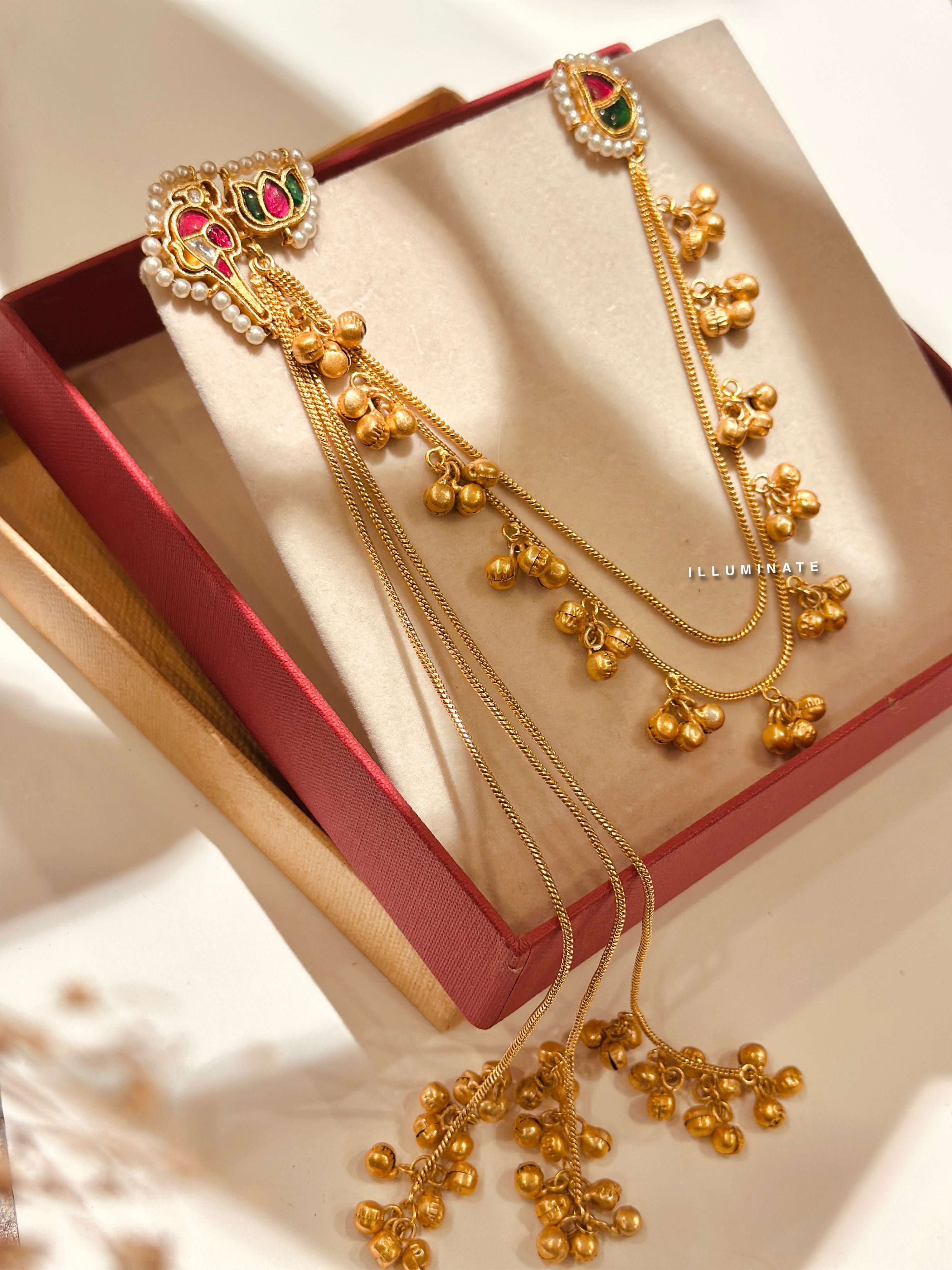 Komal Peacock Ear Chain