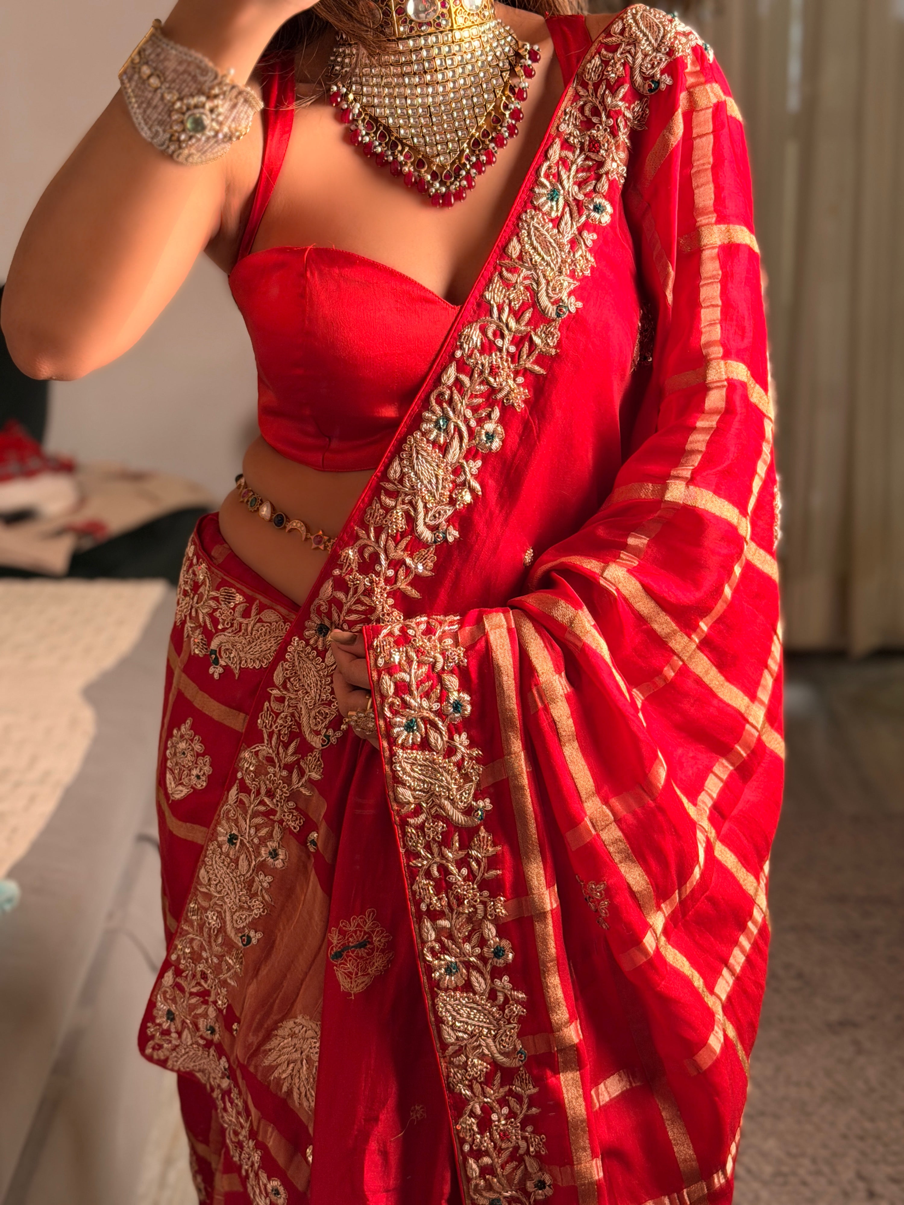 Sindoori shringar Saree