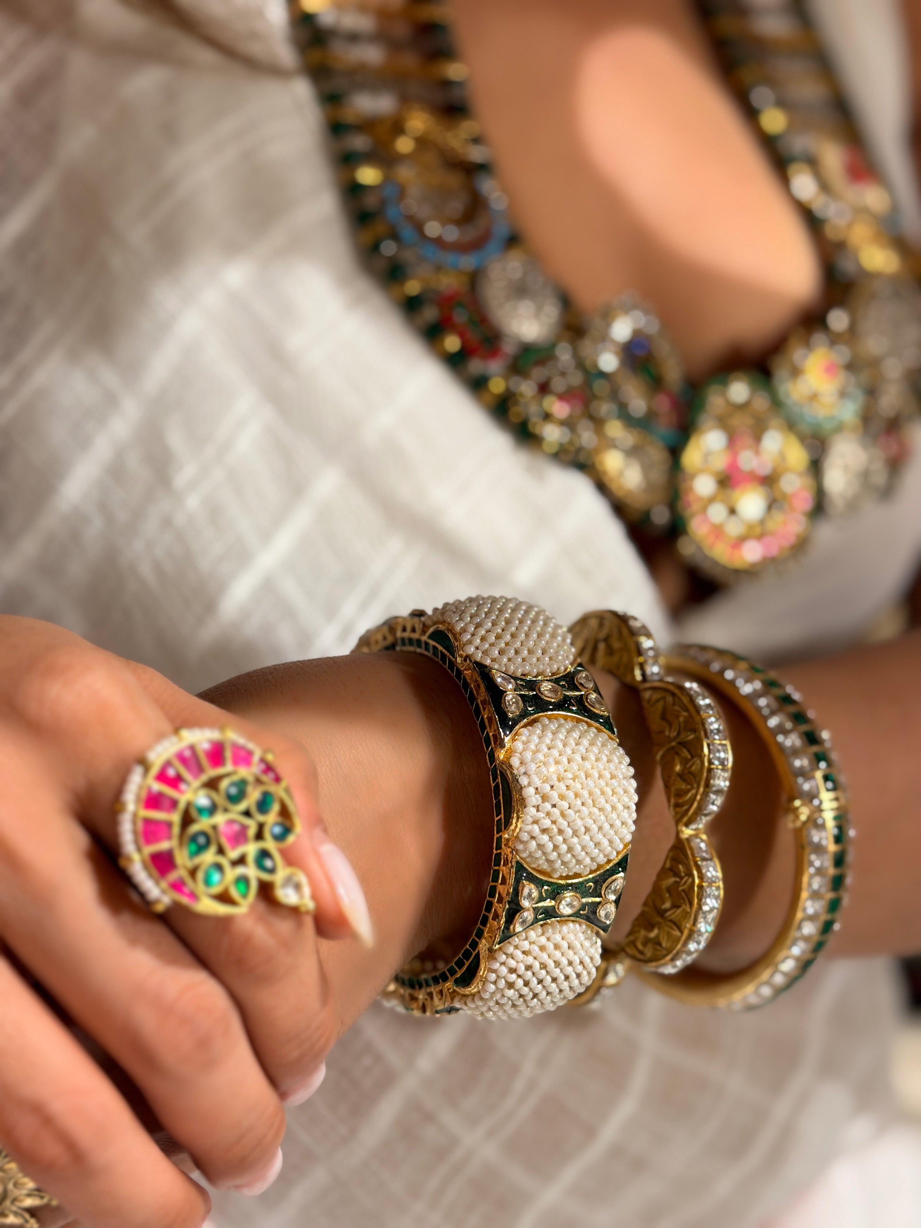Moti Gajra Meena Bangle