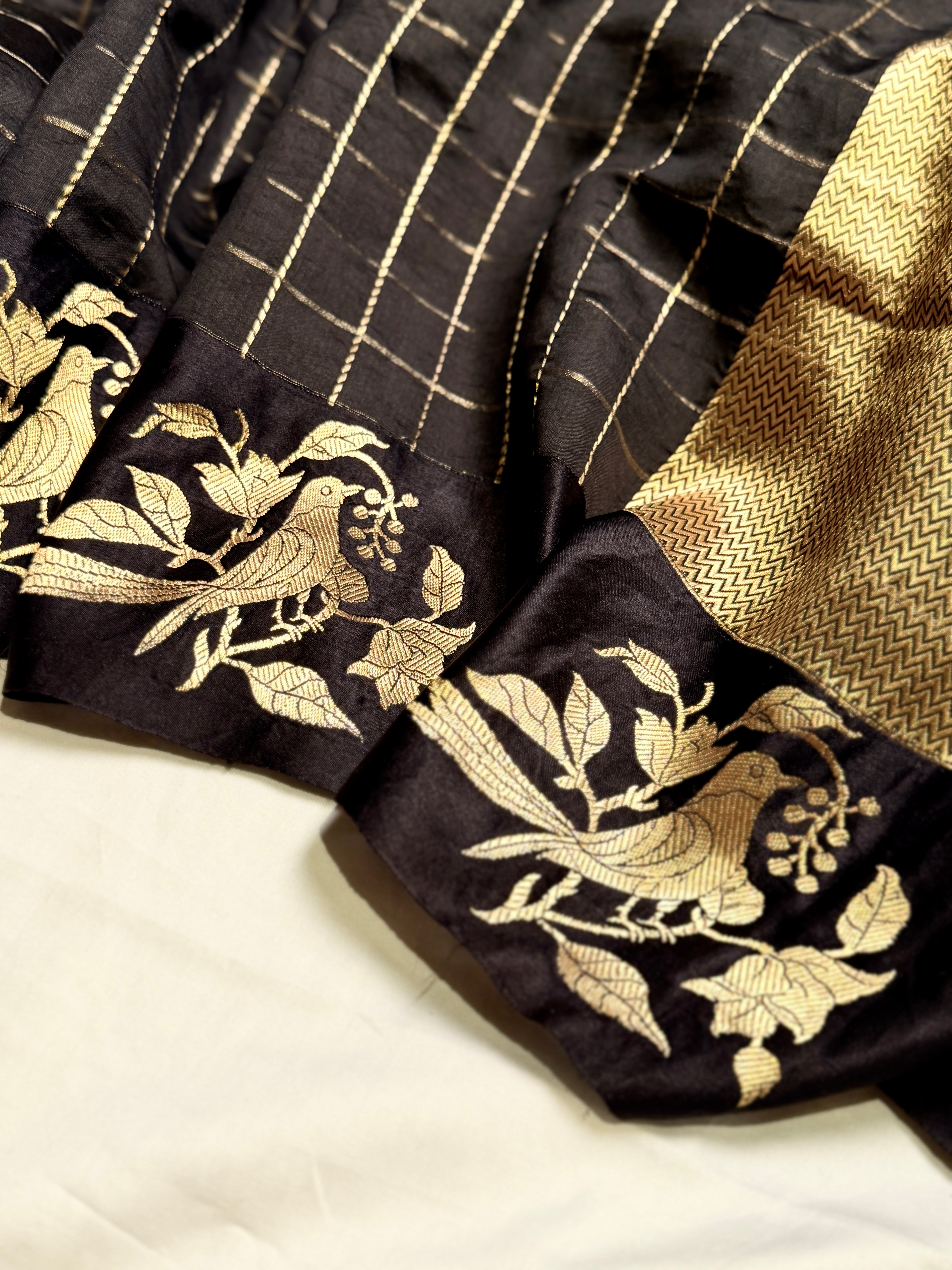 Checkers Glam Silk Saree