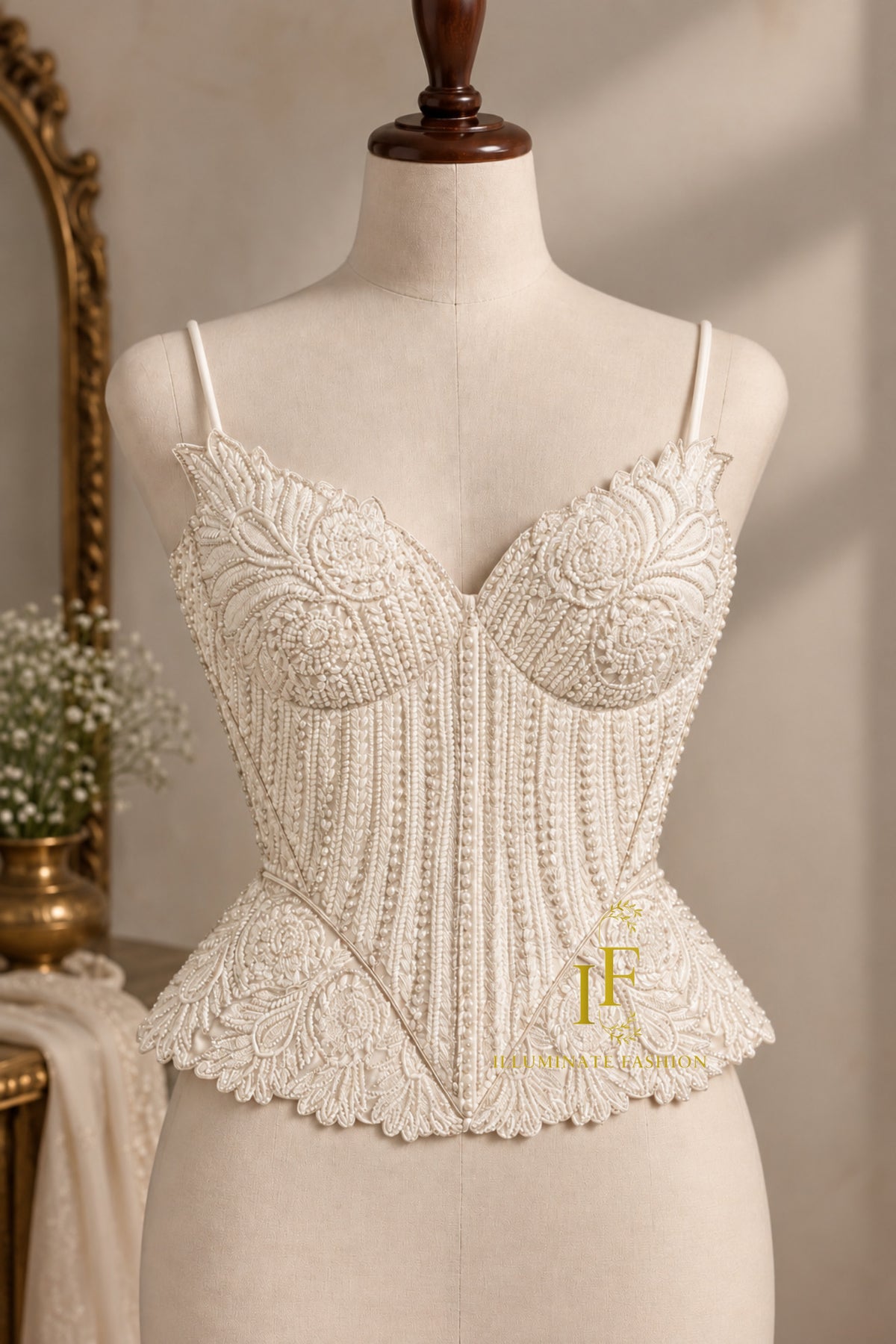 Jolie feather corset