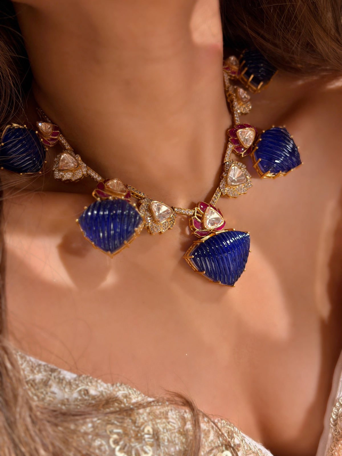 Sapphire Bloom Necklace