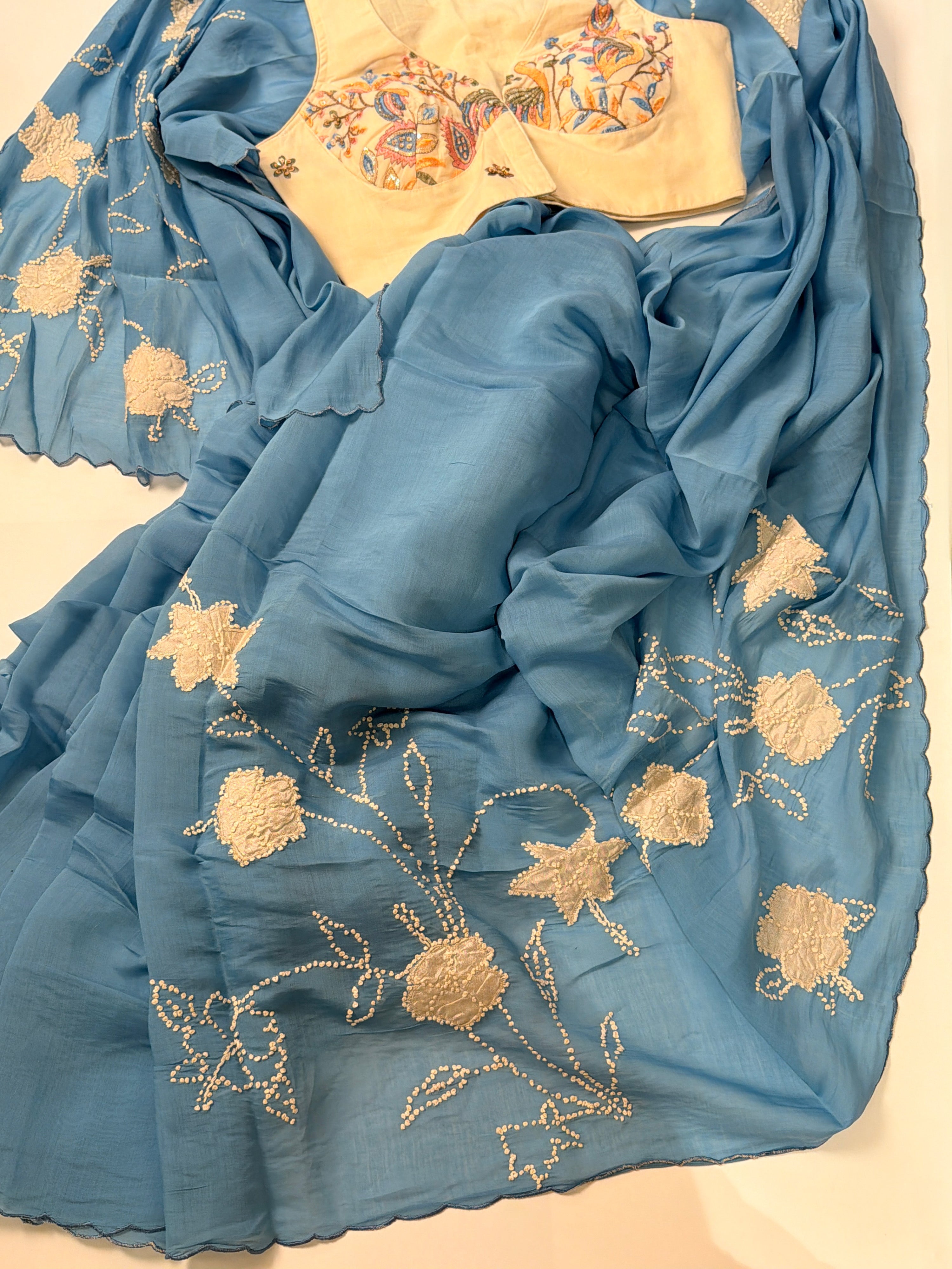 Frosted Florals Saree