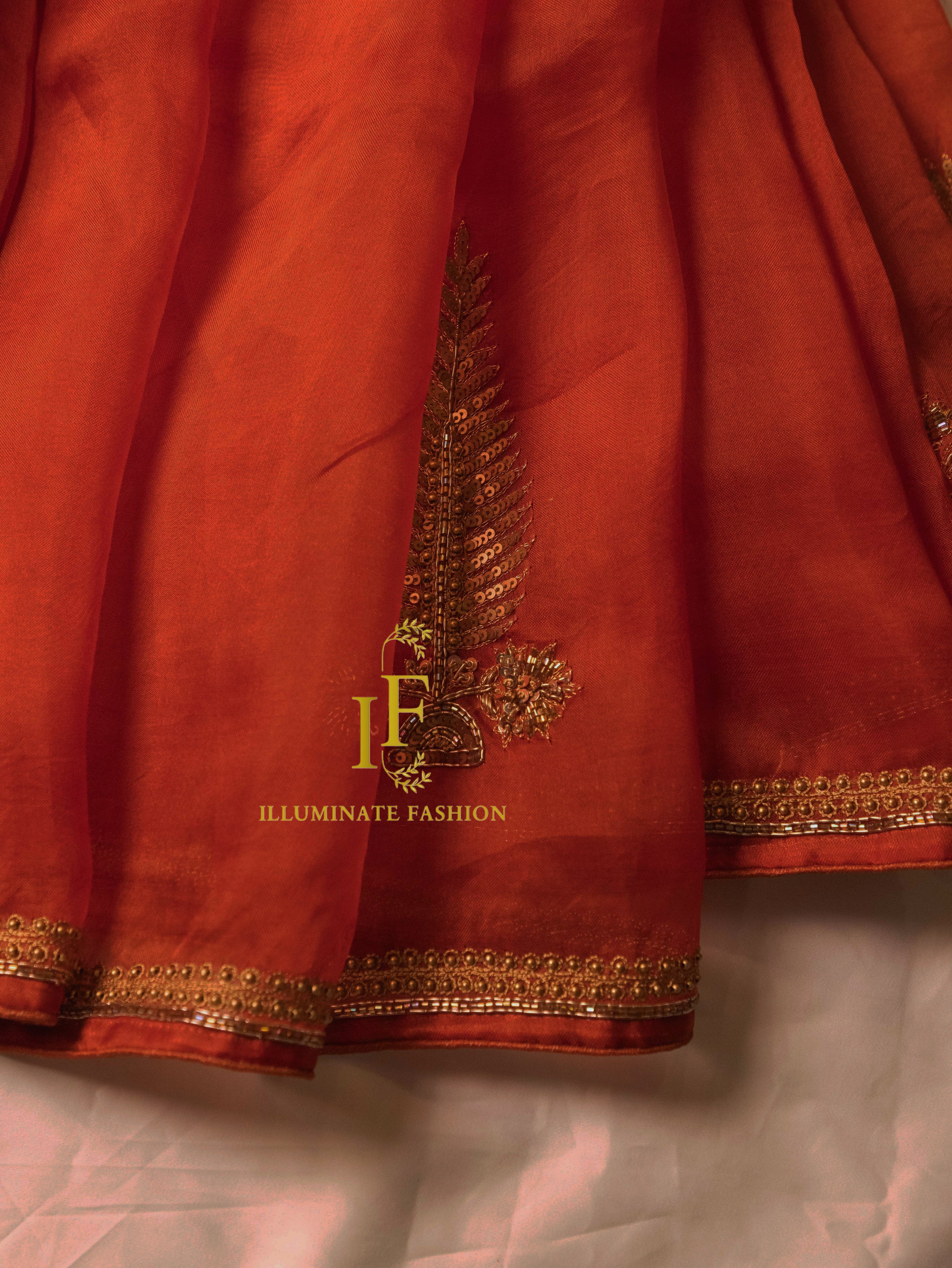 Pure organza Fern Saree