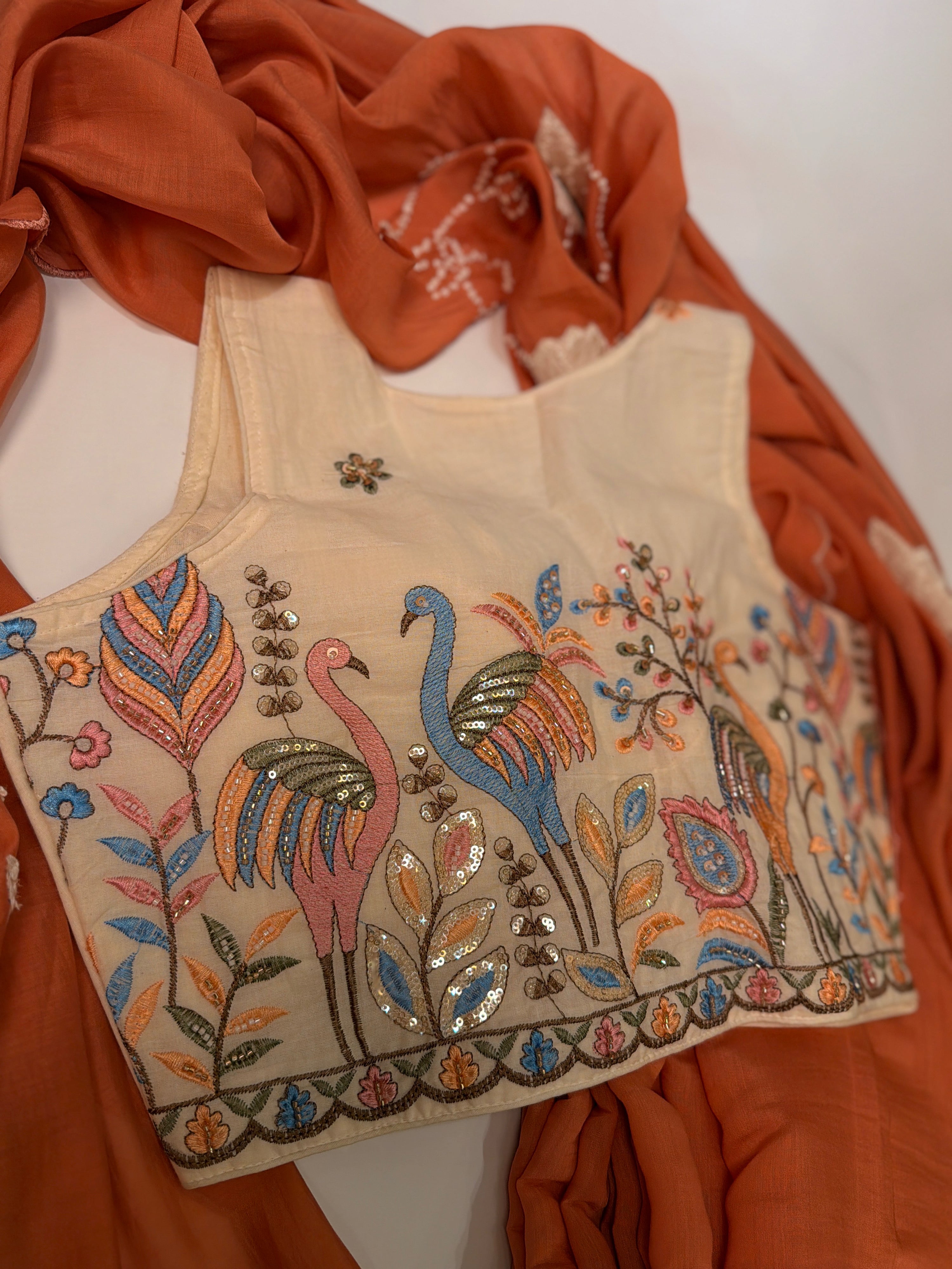Flamingo Garden Blouse