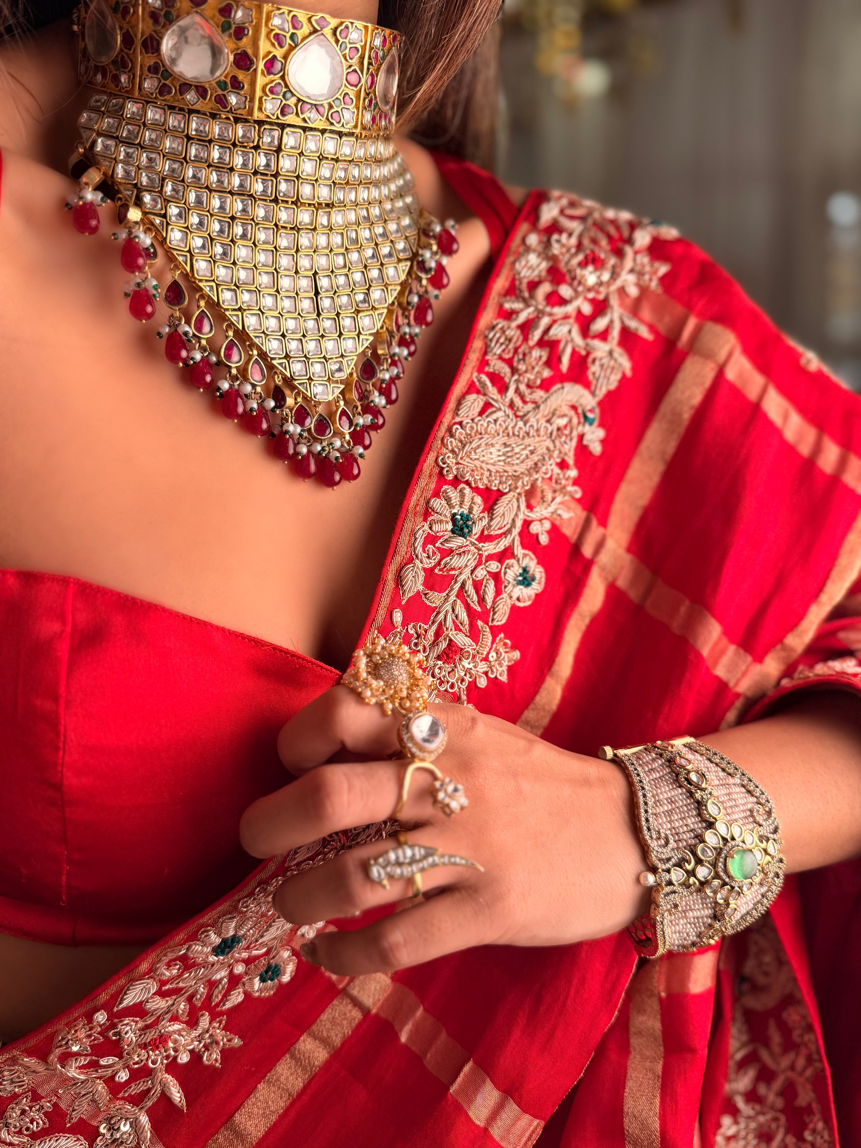 Sindoori shringar Saree