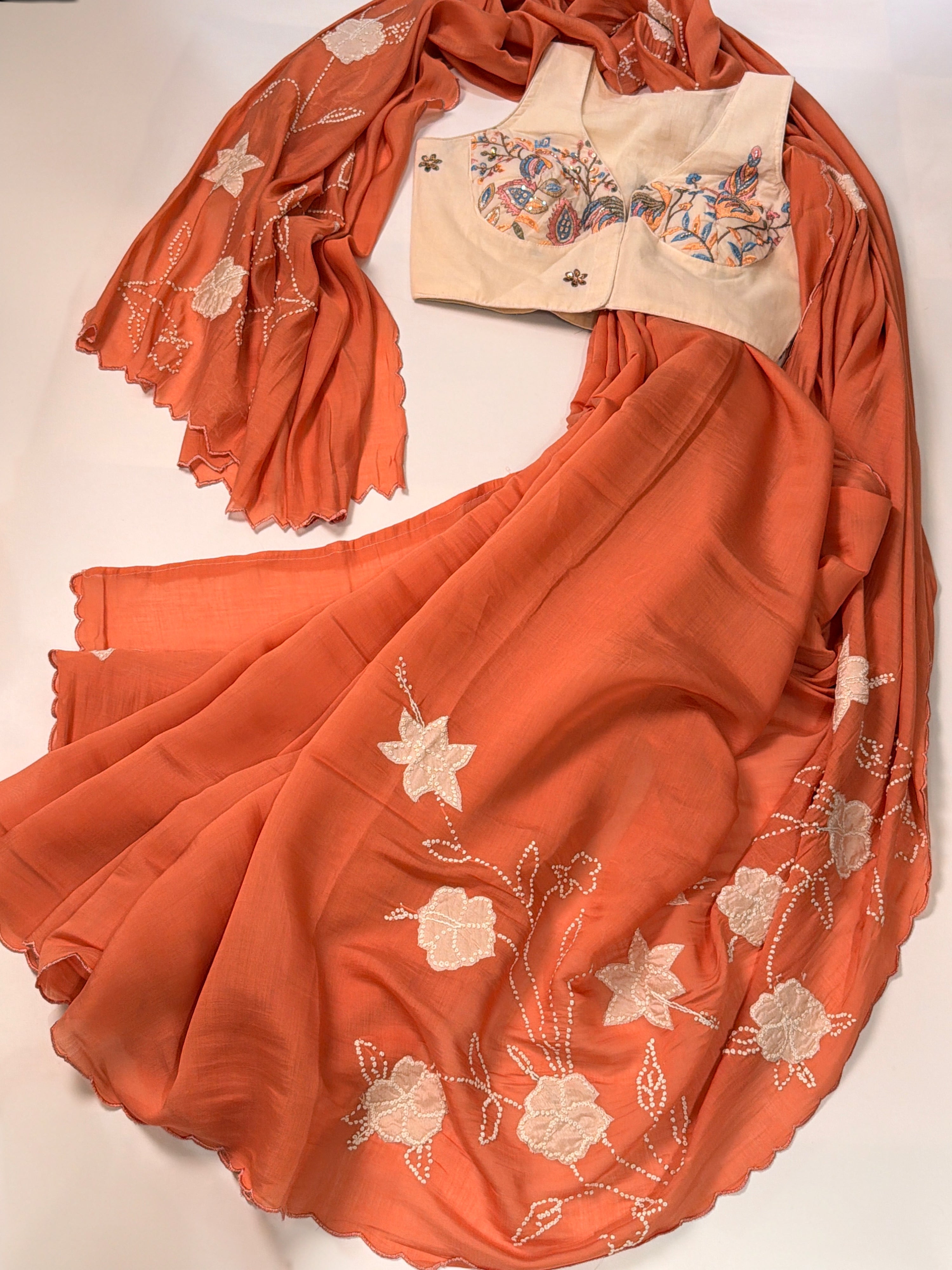 Sunset Petals Saree