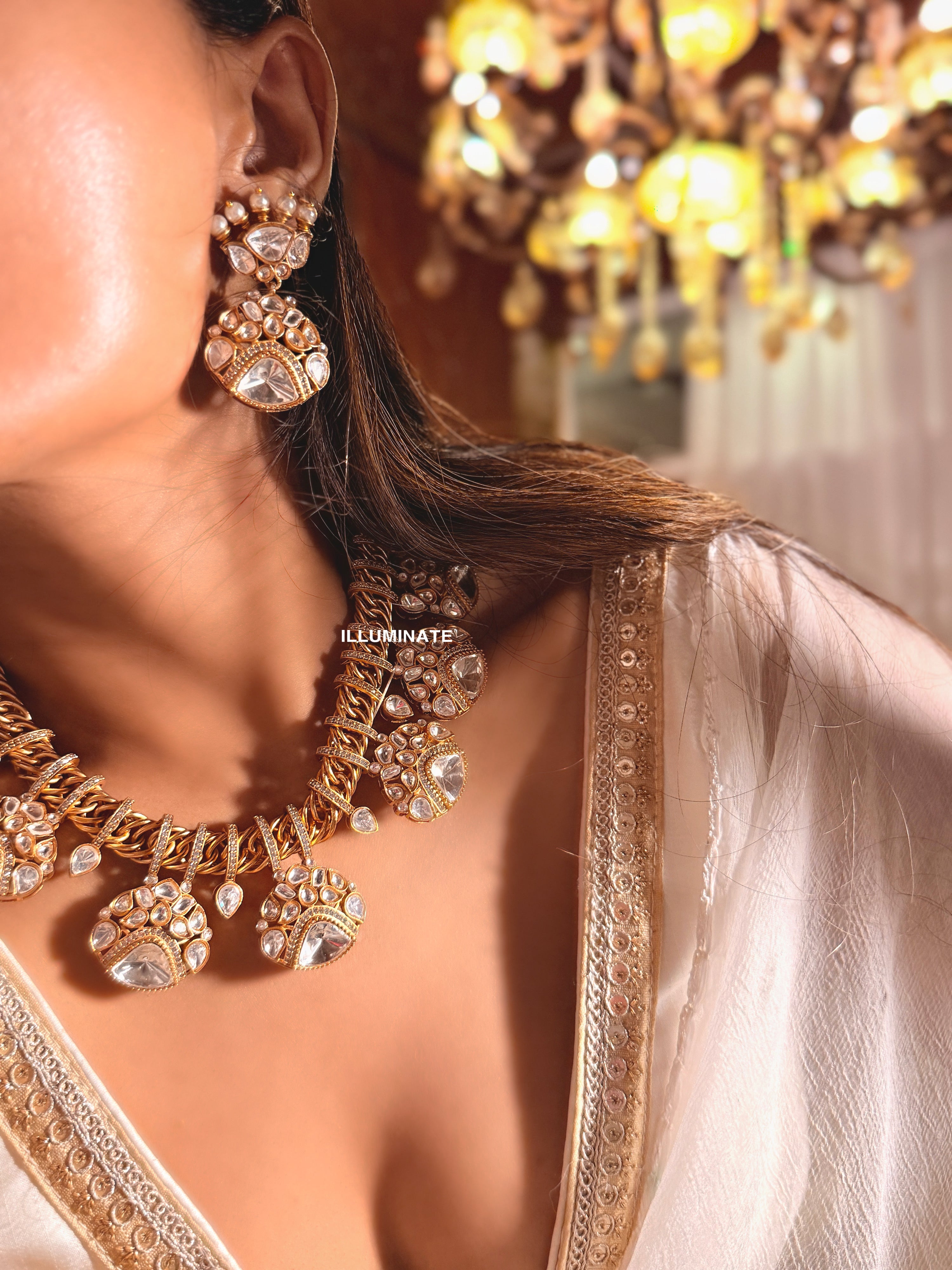 Zarina Luxe Polki Necklace