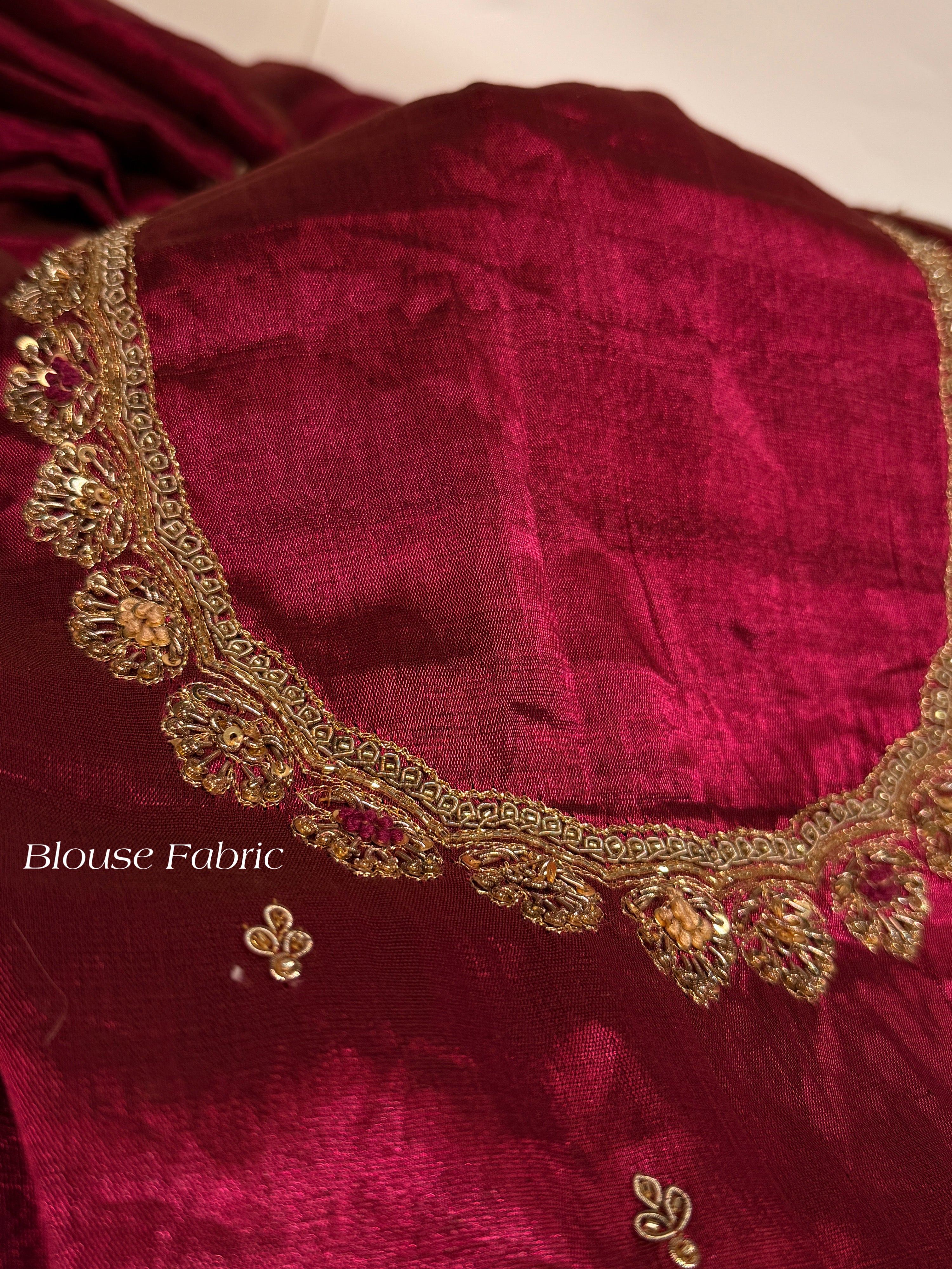 Abroo classic Tissue Zardosi Saree