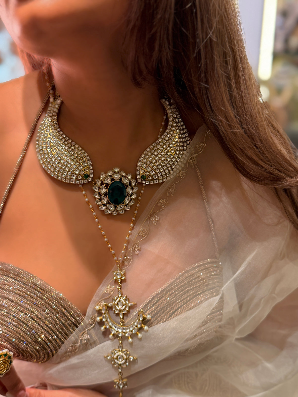 Marjan panna Necklace
