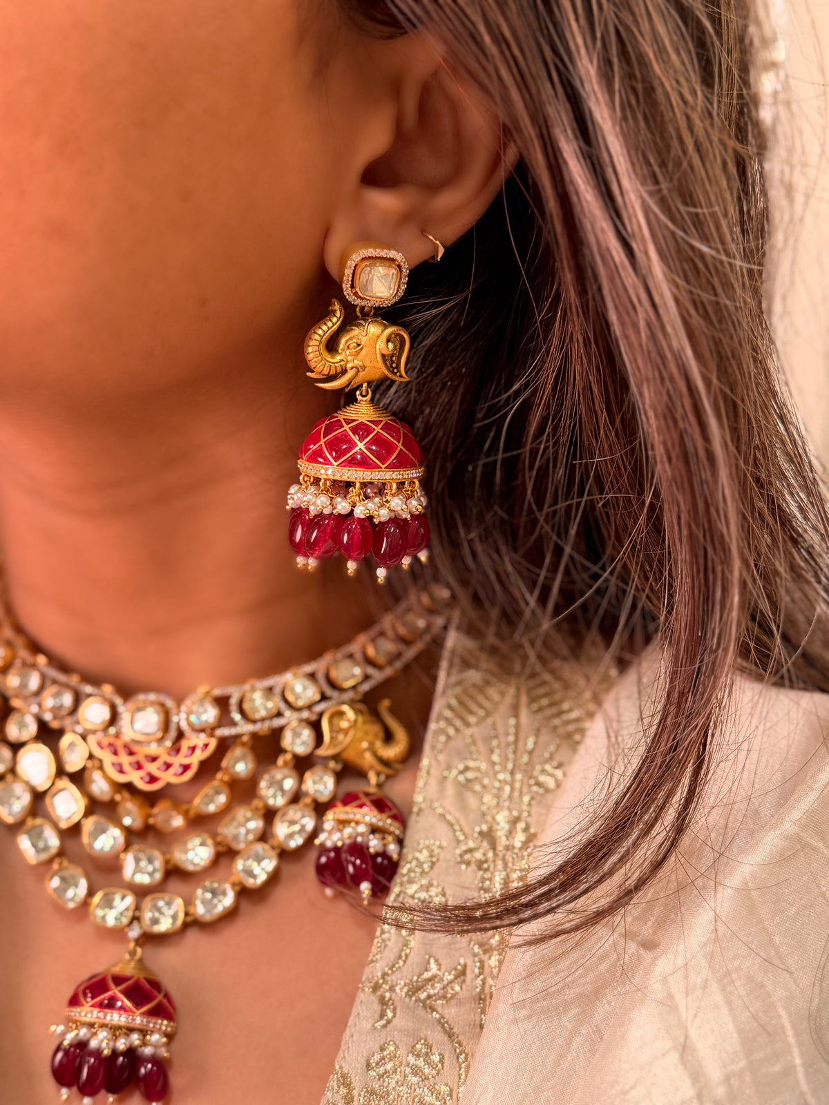 Rambhya polki Gold Necklace-