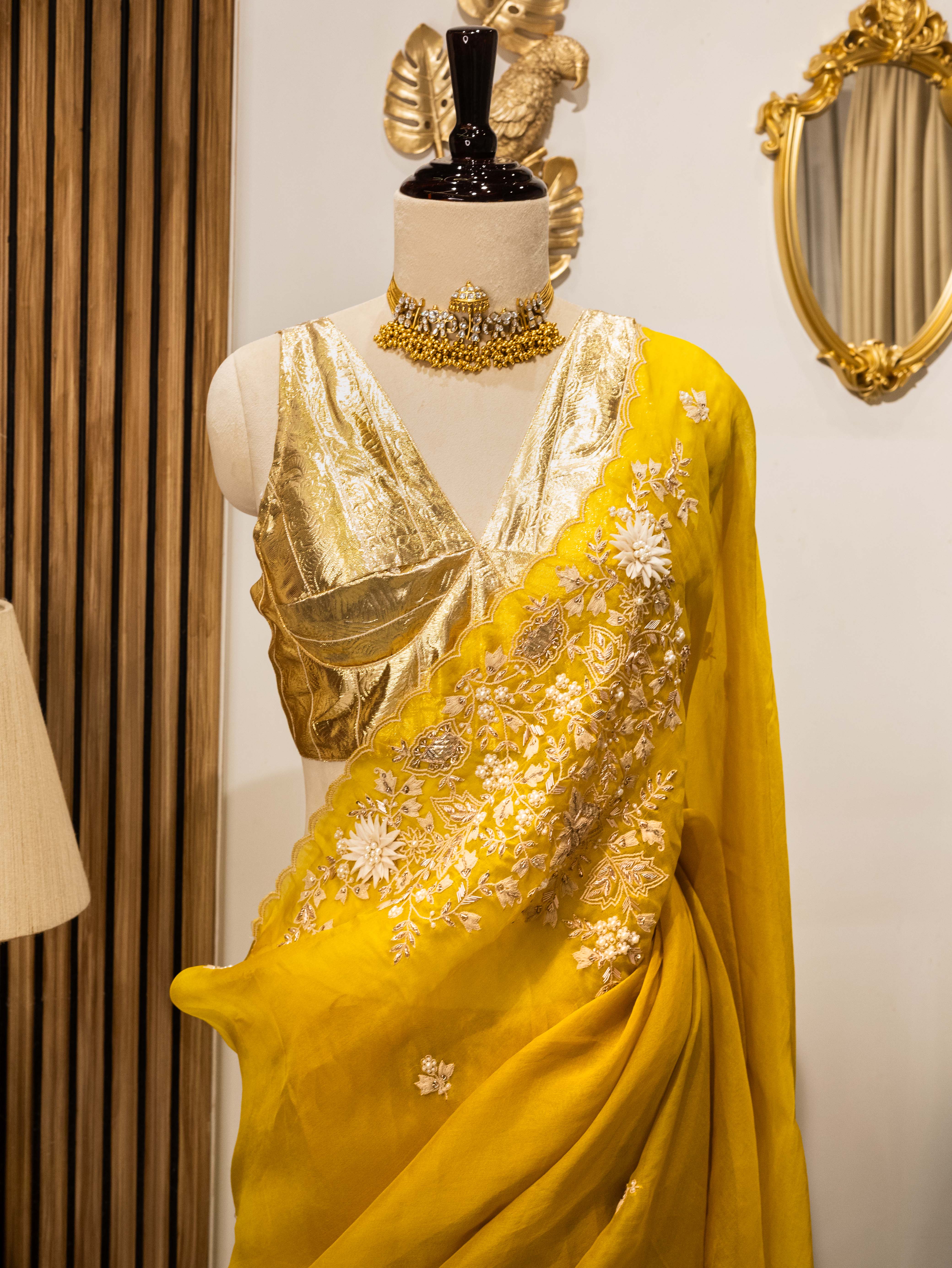 Sunshine Mukaish pure organza