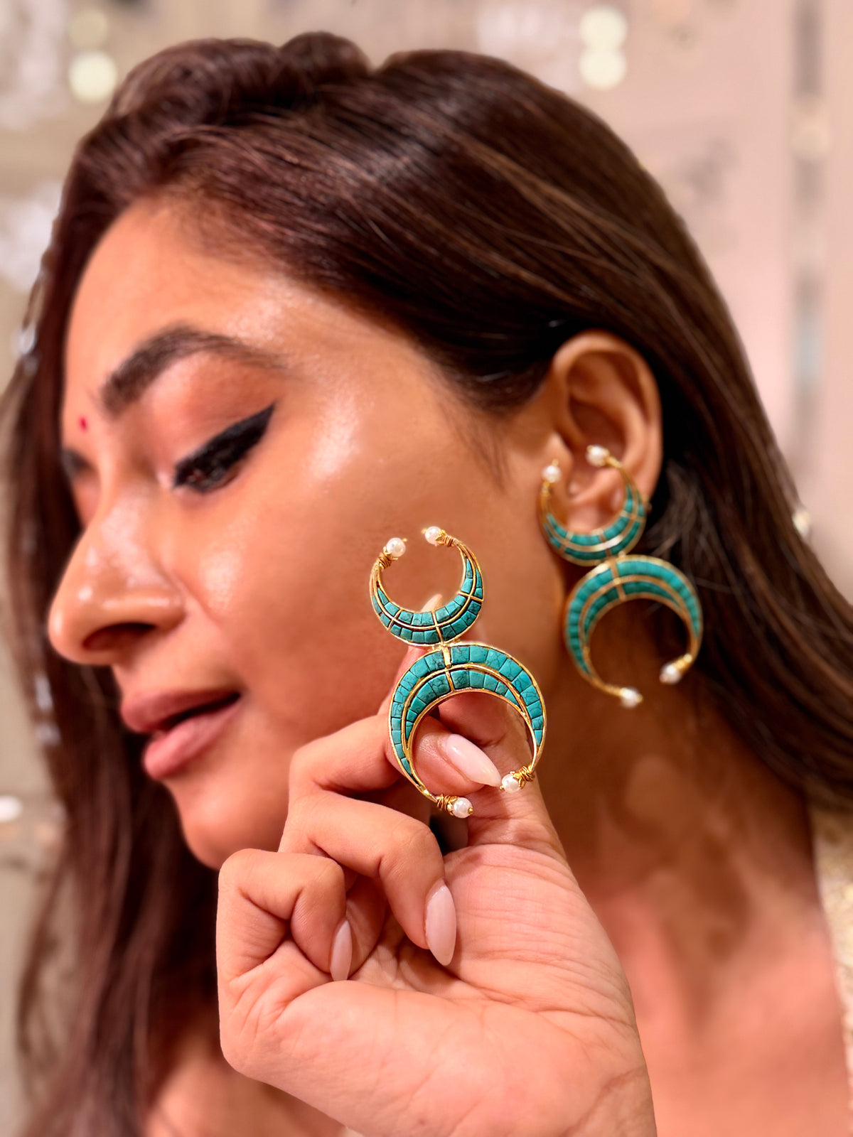 Double crescent Earrings